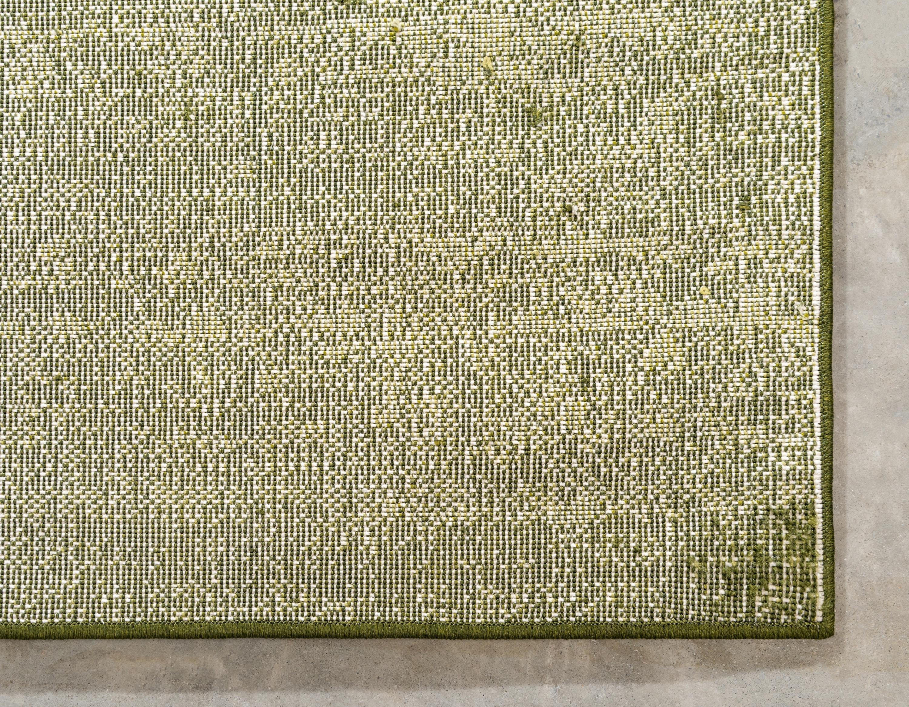 Unique Loom Del Mar Collection Area Rug - Lucille (7' 1" x 10' Rectangle Green/Hunter Green)