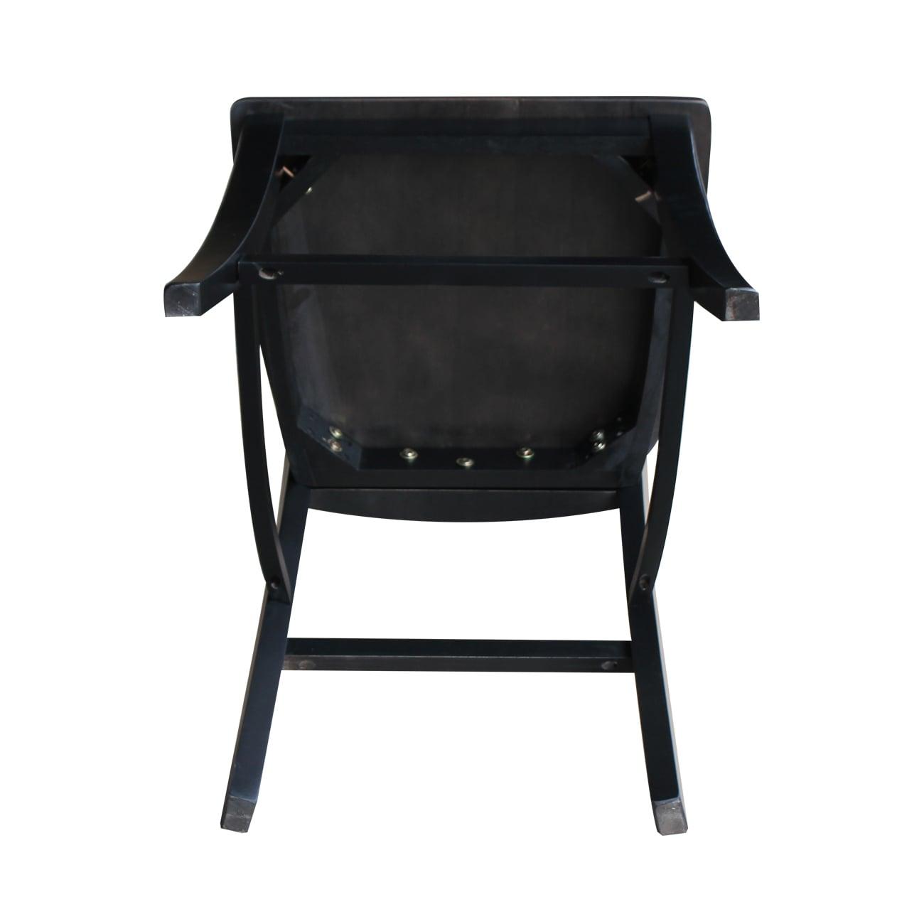 International Concepts Cosmo 24" Cross Back Counter Stool in Coal