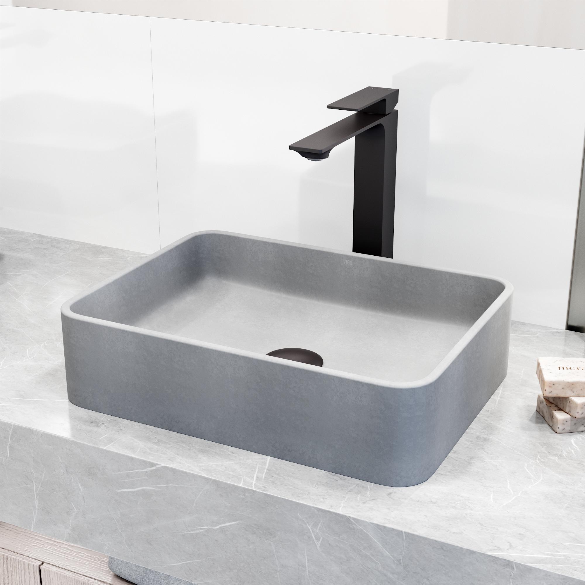 Dunn 11" H Single Handle Vessel Sink Bathroom Faucet