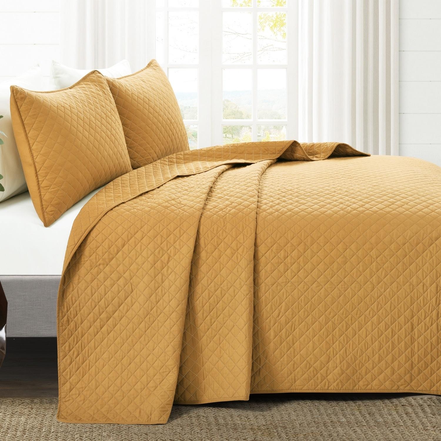 Lush Decor Ava Diamond Standard Cotton Modern & Contemporary Quilt Set