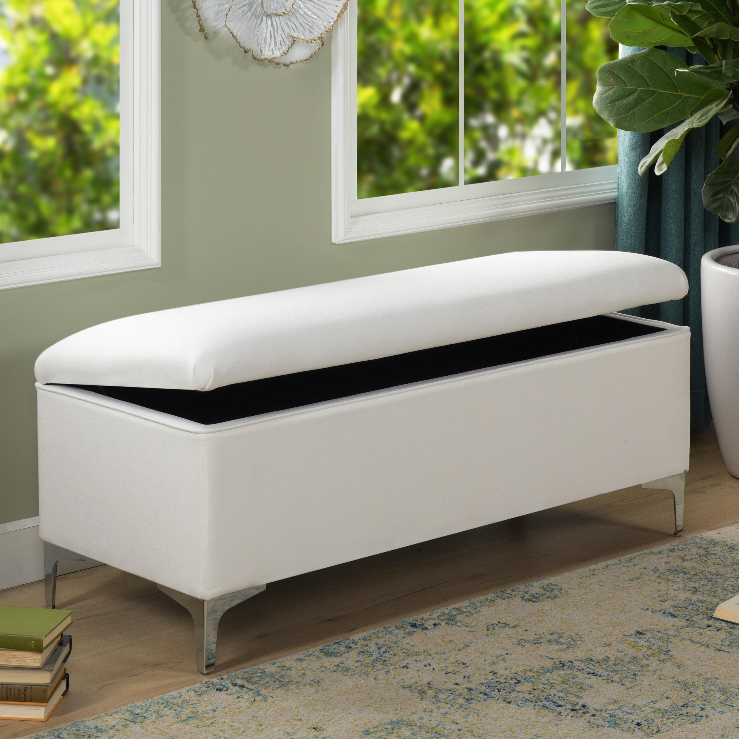 Madelyn Storage Bench Bright White