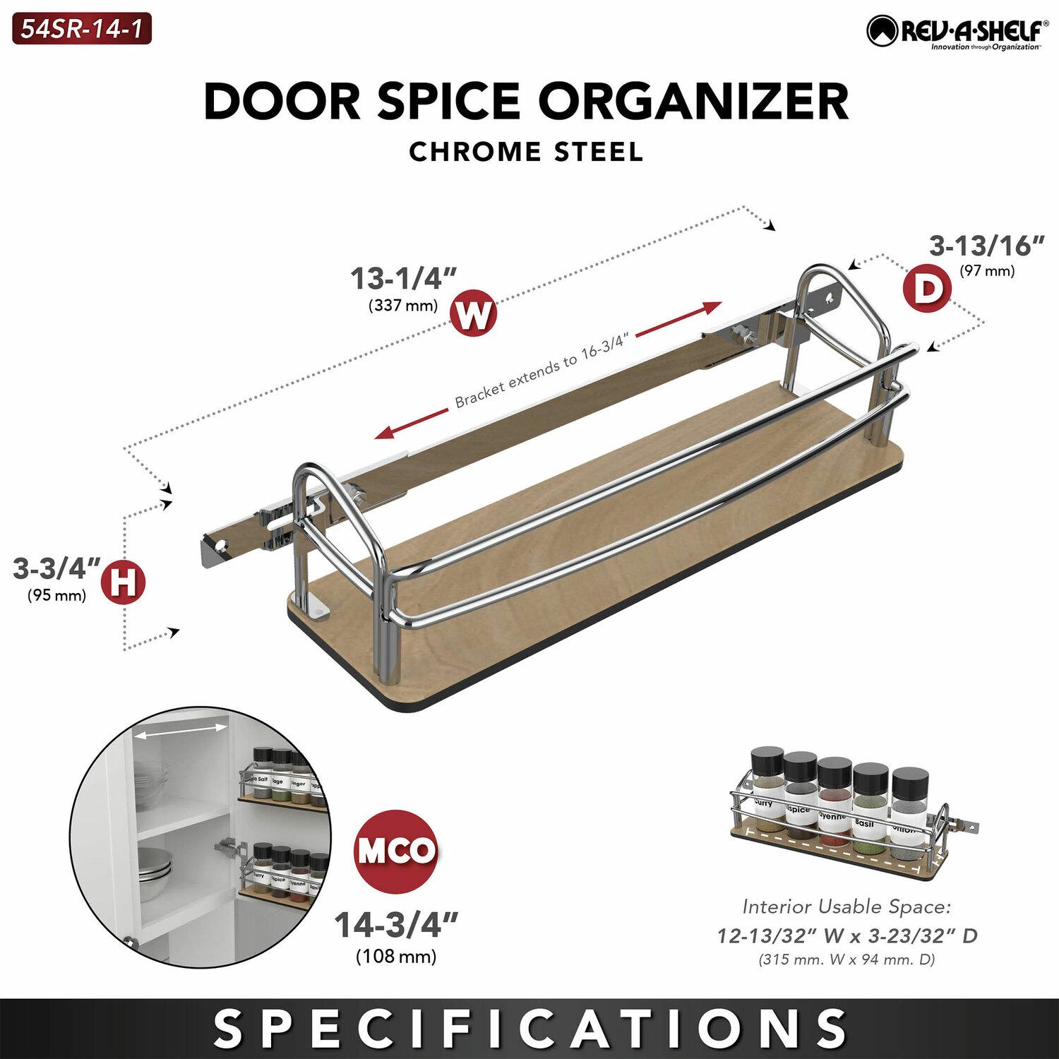 Rev-A-Shelf Steel Door/Wall Mount Pantry Shelf Organizer