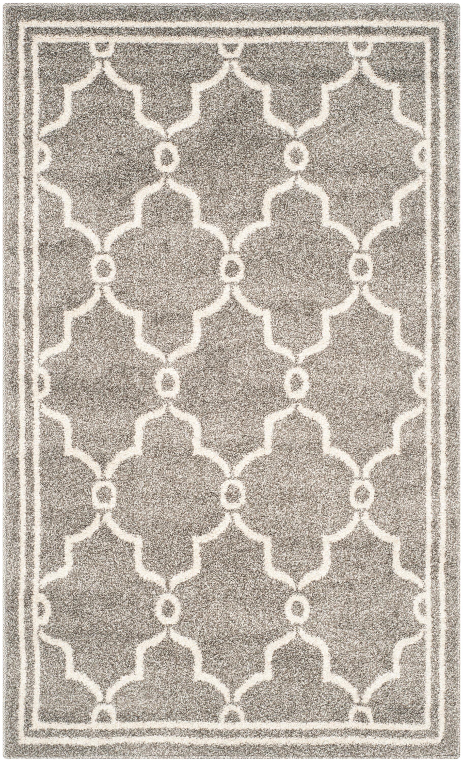 Amherst AMT414 Power Loomed Indoor Accent Rug - Dark Grey/Beige - 3'x5' - Safavieh