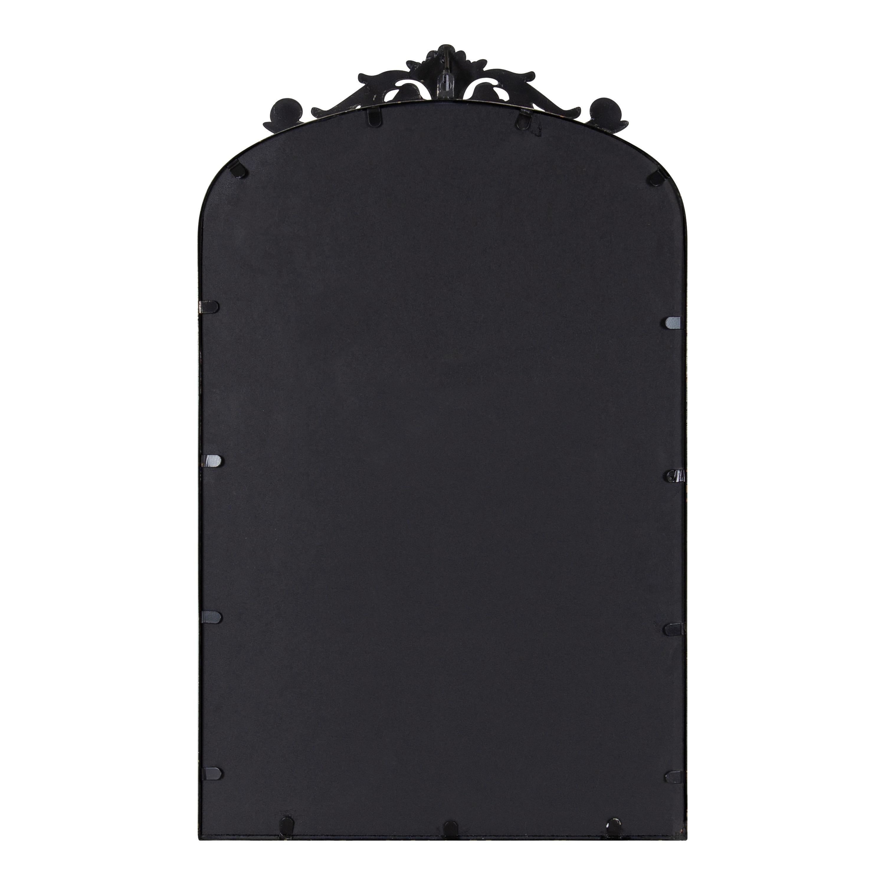 19" x 30.7" Arendahl Traditional Arch Decorative Wall Mirror Black - Kate & Laurel All Things Decor: Elegant Metal Frame