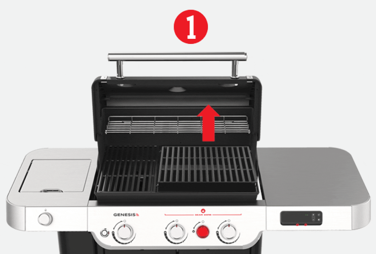 Weber 7860 Crafted Porcelain Enamel Cast Iron Cooking Grates for Spirit 3-Burner Grills - Quantity 1