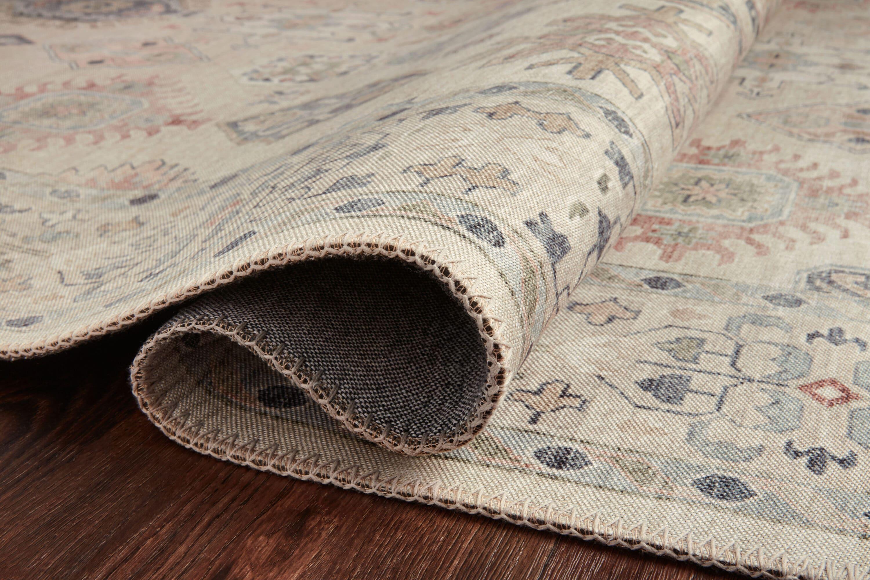 3'6"x5'6" Hathaway Rug Beige - Loloi Rugs: Traditional Medallion, Indoor Flat Pile, Polyester Canvas Backing