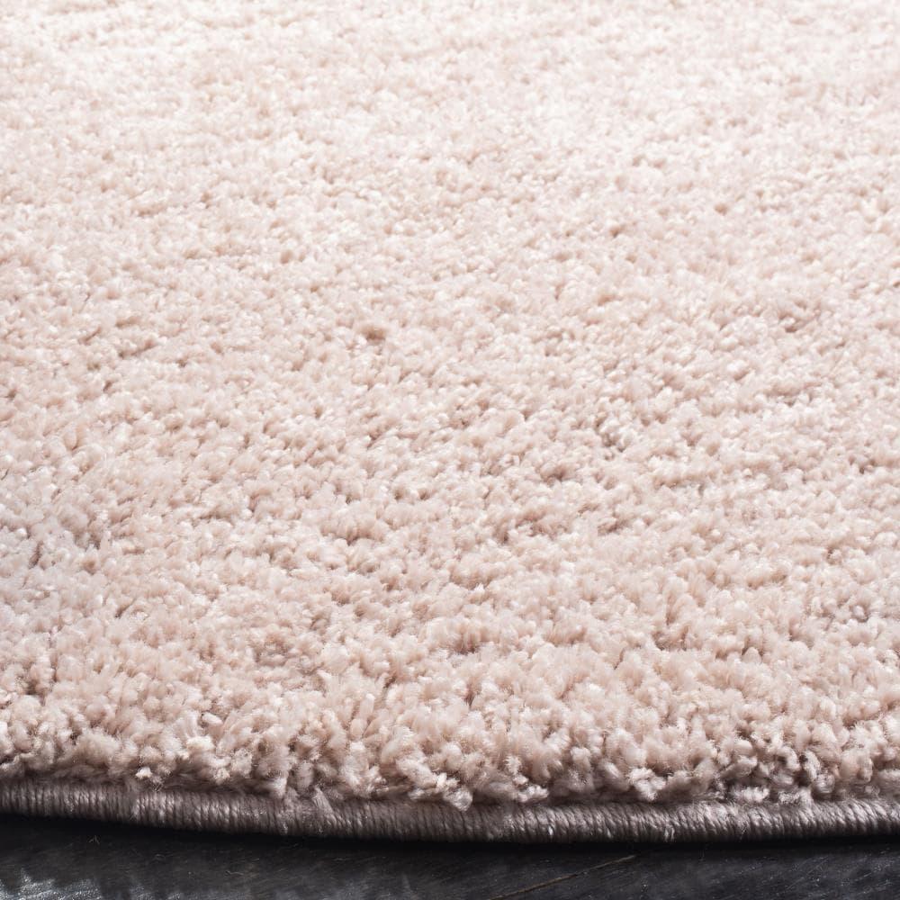 SAFAVIEH Solo Dulcibella Solid Plush Shag Area Rug, Beige, 4' x 6'