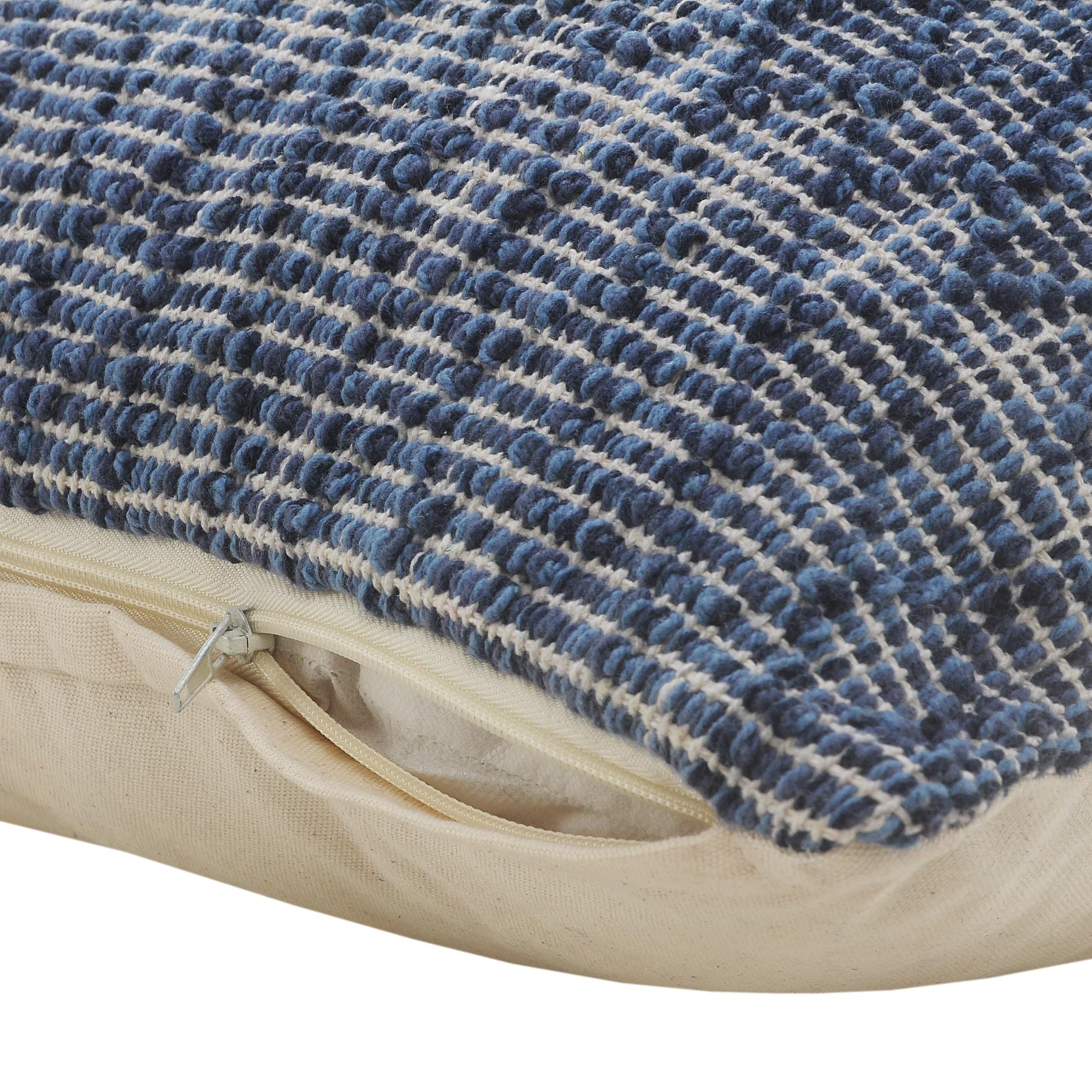 Elm & Oak Modern Traditional Blue Diamond Geometric Throw Pillow