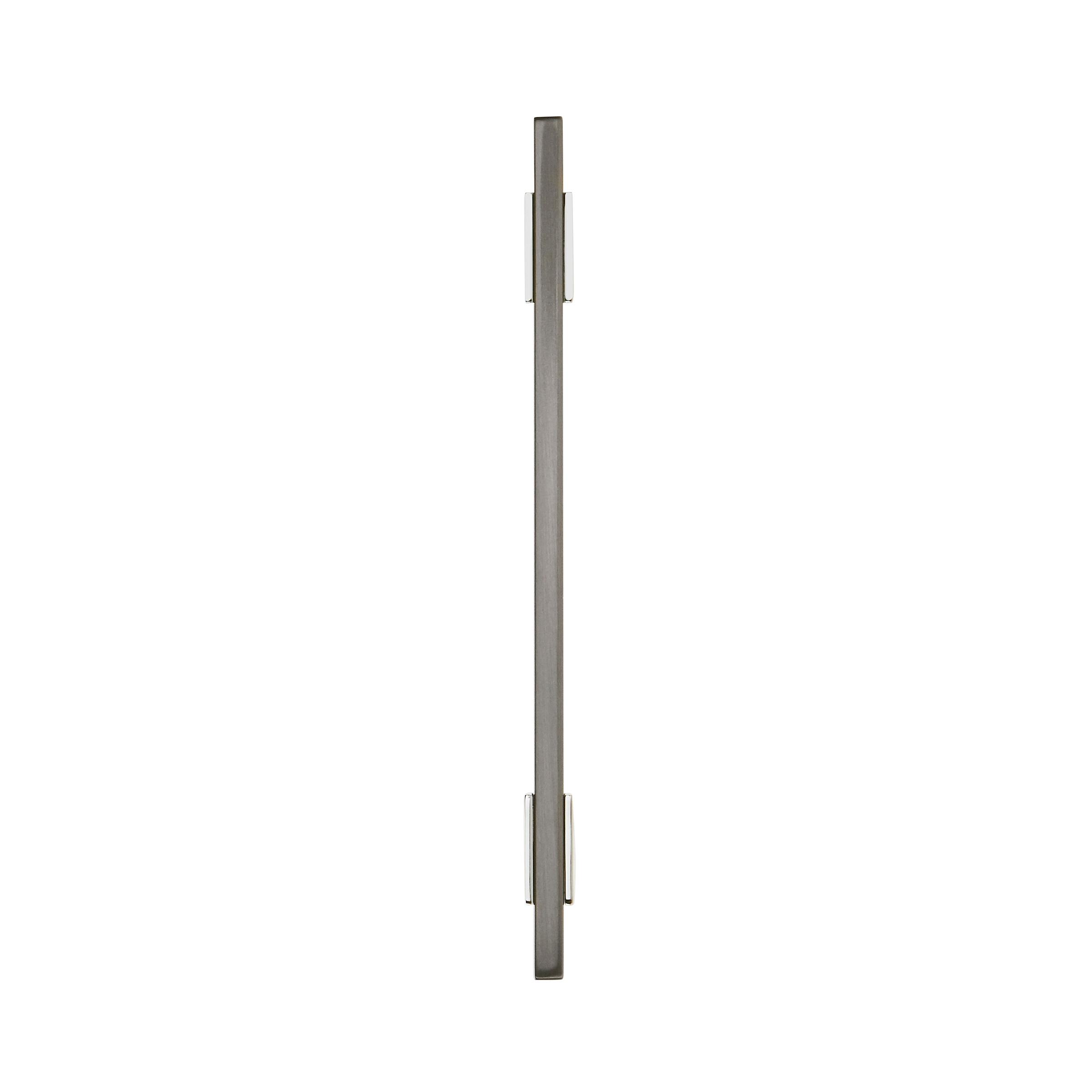 Amerock Urbanite 6-5/16 inch (160mm) Center-to-Center Polished Chrome/Black Chrome Cabinet Pull