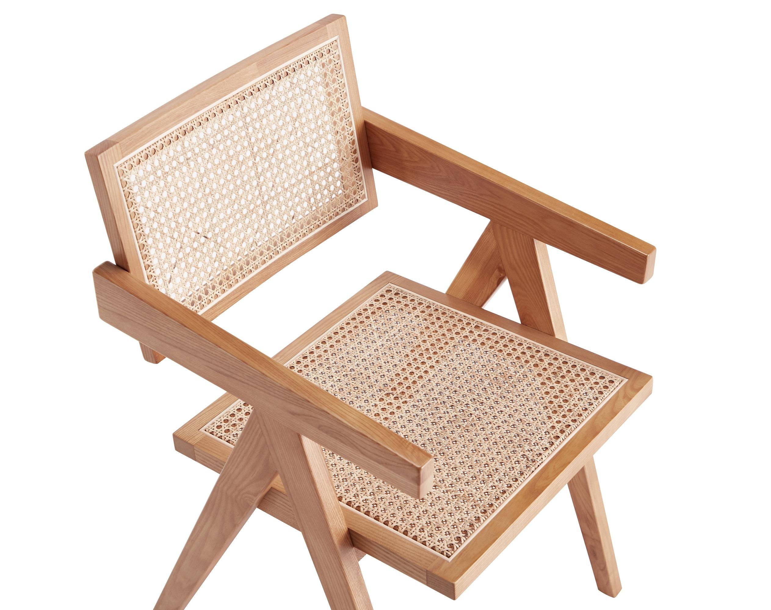 Winston Porter Hamlet 18.11'' H Ash Solid Wood Cane Back Armchair