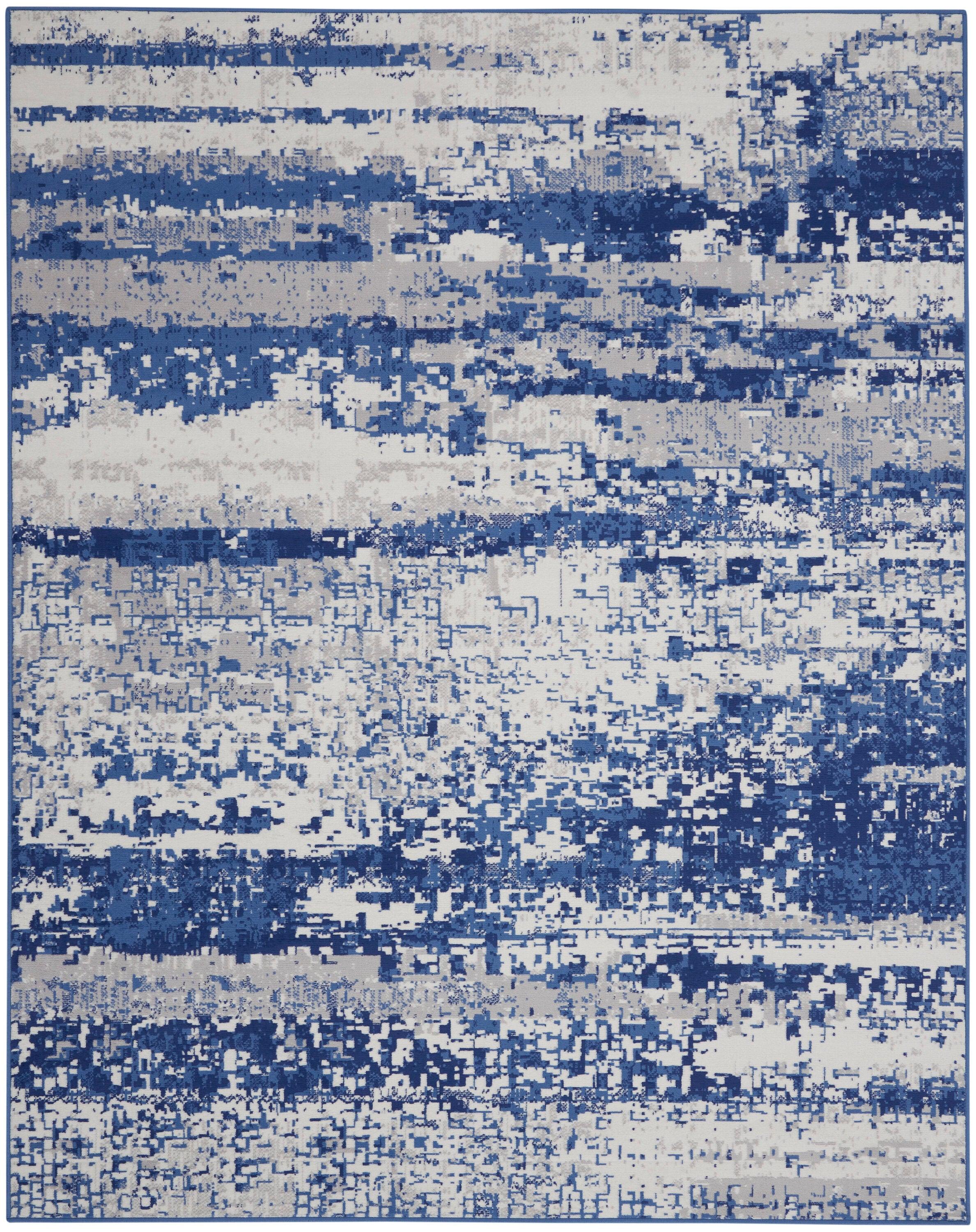 Nourison Whimsicle WHS06 Indoor only Area Rug - Ivory Navy 7' x 10'