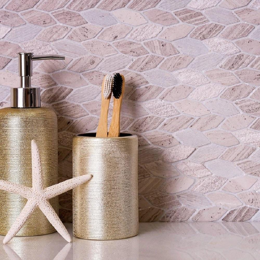 11.8" x 12" Marble Novelty Mosaic Wall & Floor Tile