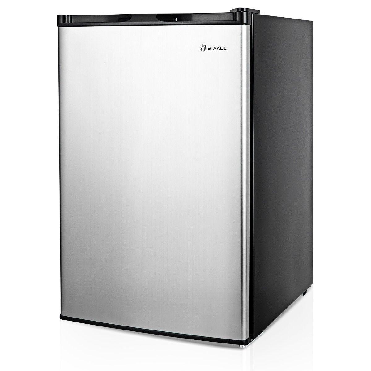 STAKOL 3 cu.ft. Compact Upright Freezer w/Single Stainless Steel Door Removable Shelves