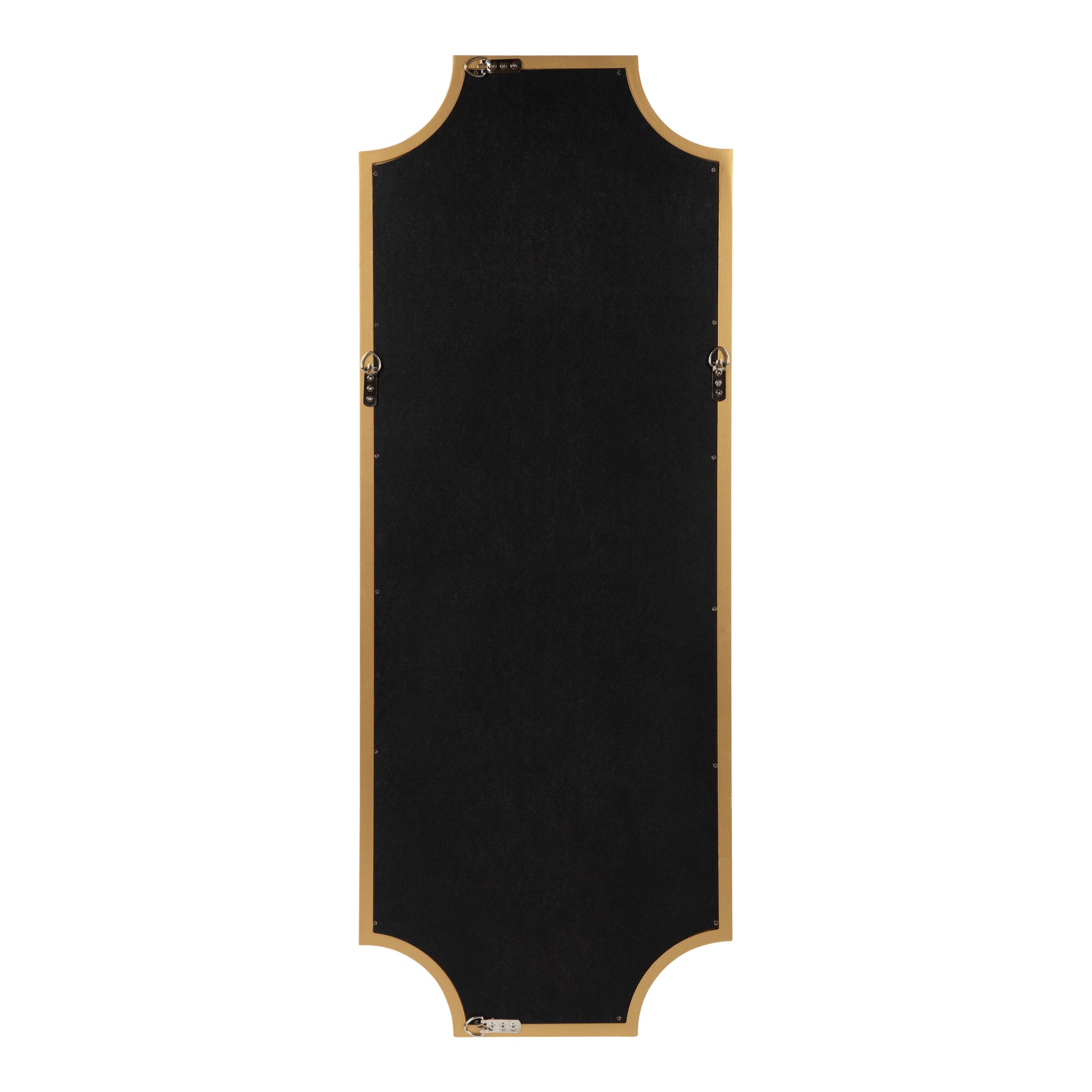 18" x 48" Hogan Scallop Wall Mirror Gold - Kate & Laurel All Things Decor: Modern MDF Frame, No Assembly Required