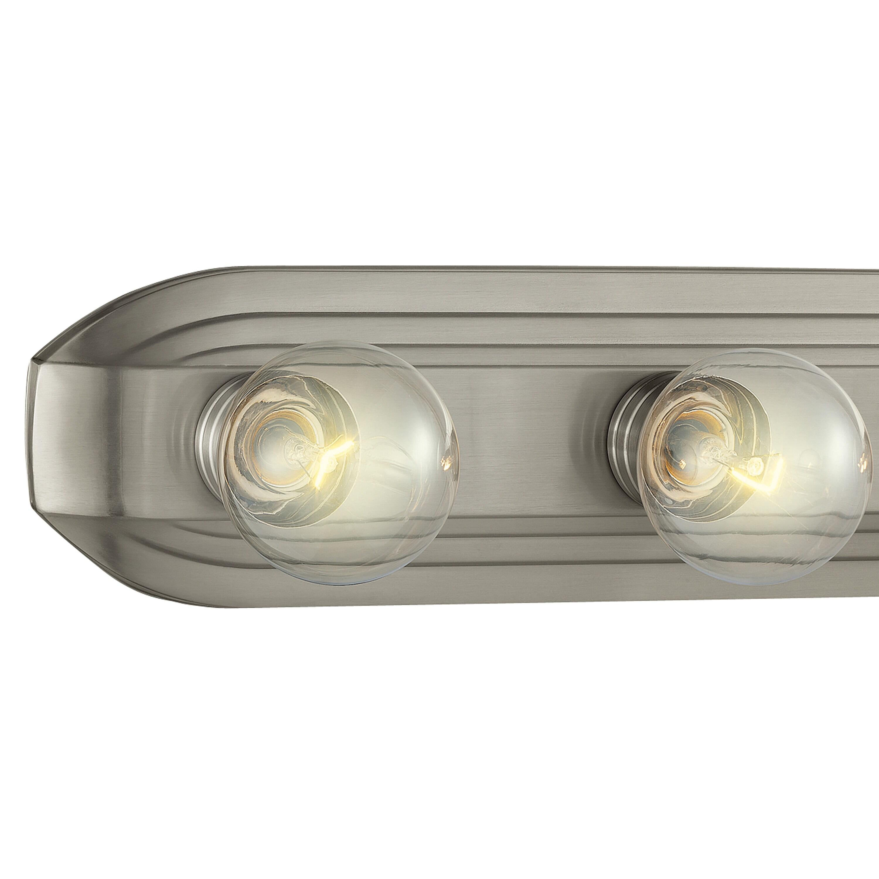 Brushed Nickel 24" 4-Light Modern Vanity Fixture