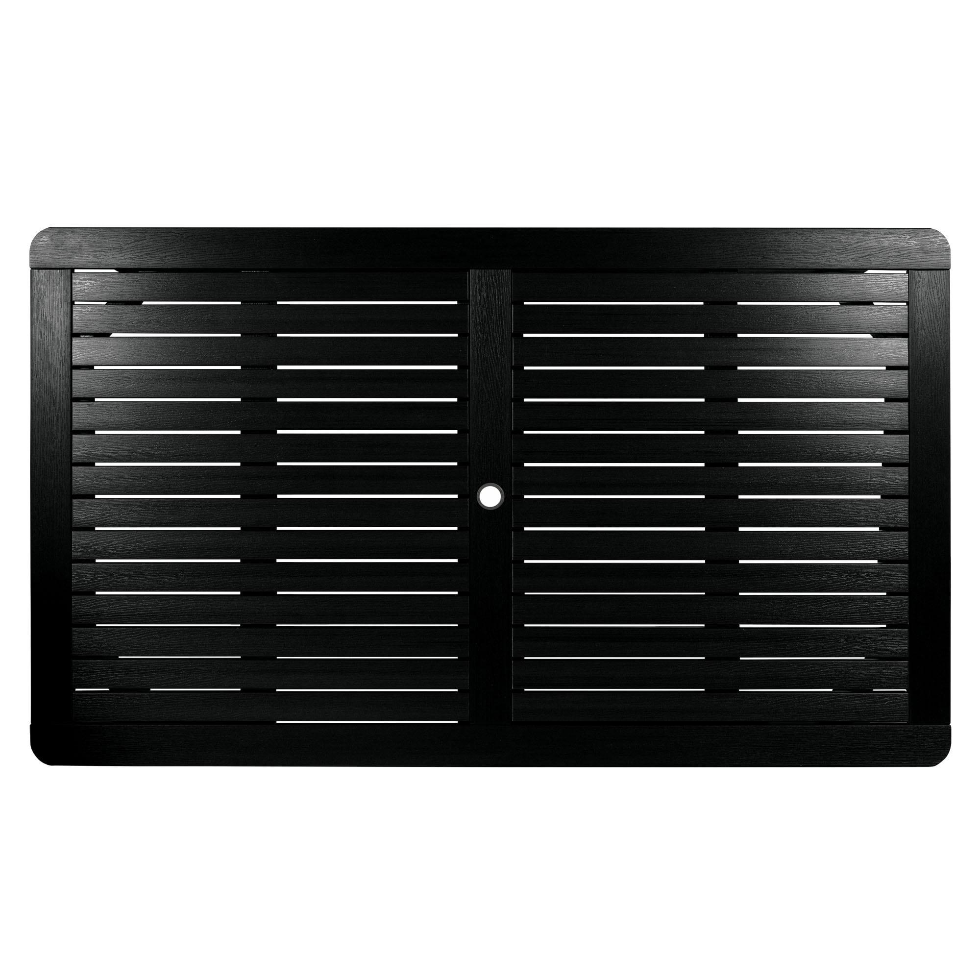 highwood Weatherly 7 -Piece Black Counter height Plastic Rectangle Table with 6 Stationary Chairs