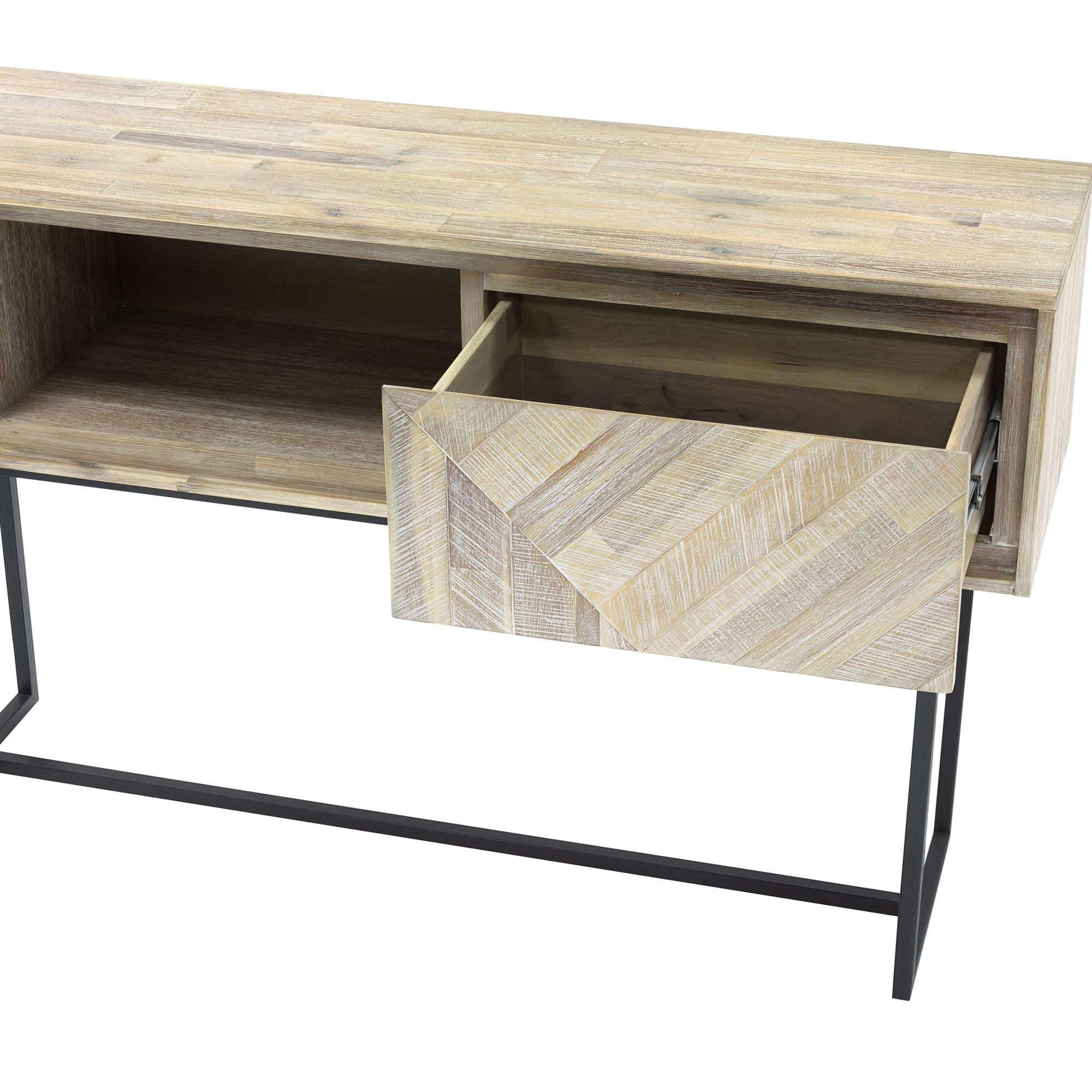 Peridot 1 Drawer Console Table in Natural Acacia Wood