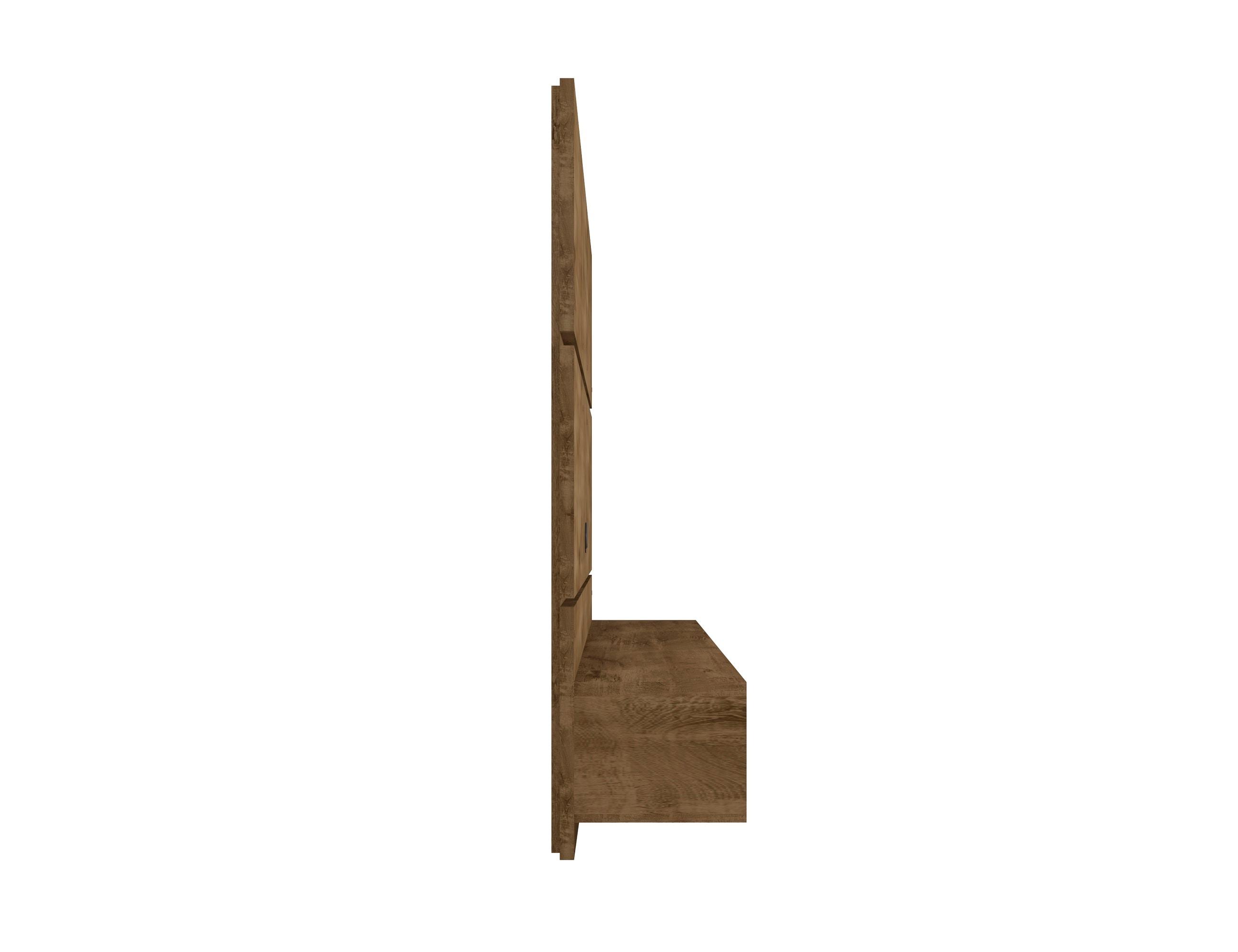 Manhattan Comfort Vernon Floating Wood Entertainment Center in Brown