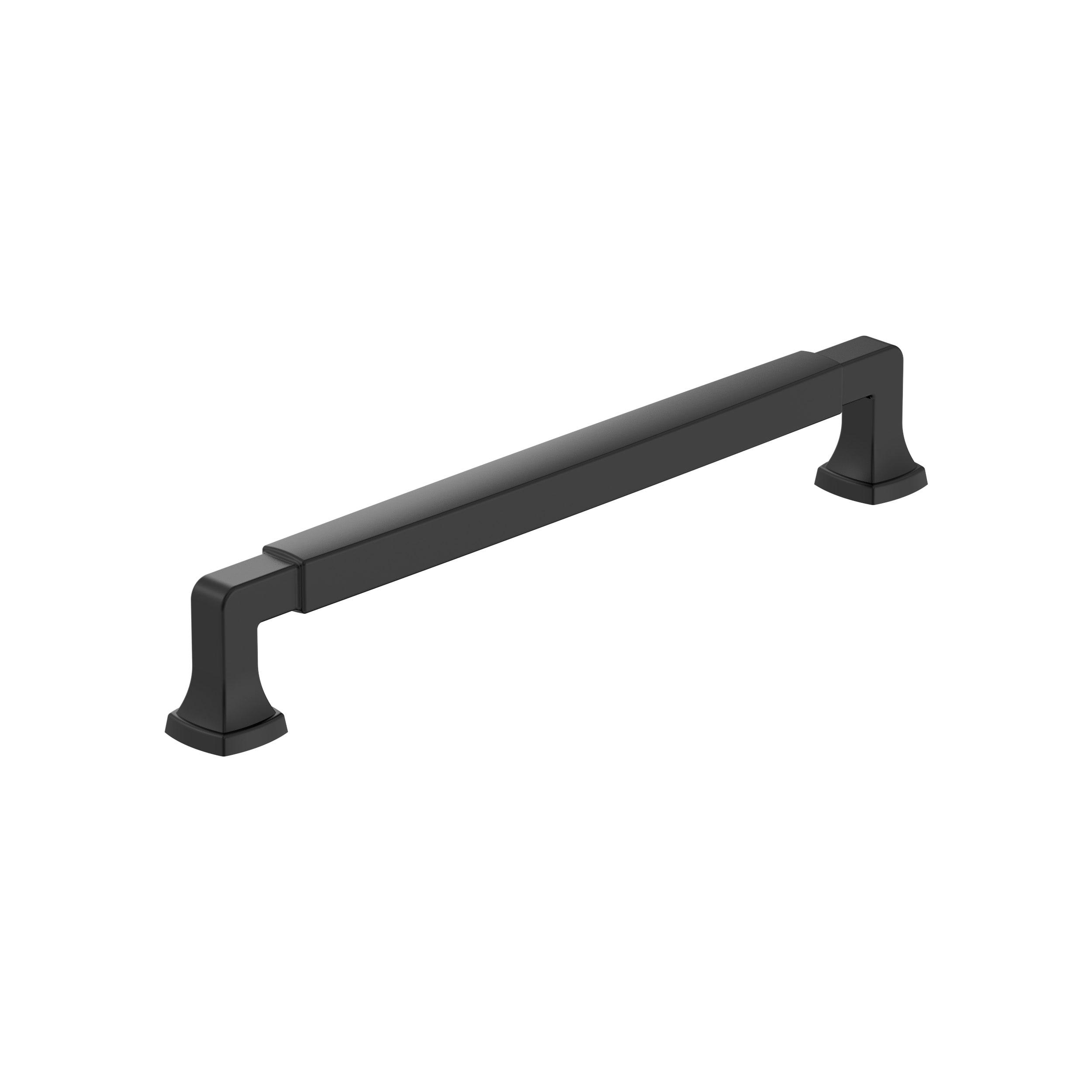 Amerock Stature 7-9/16 inch (192mm) Center-to-Center Matte Black Cabinet Pull