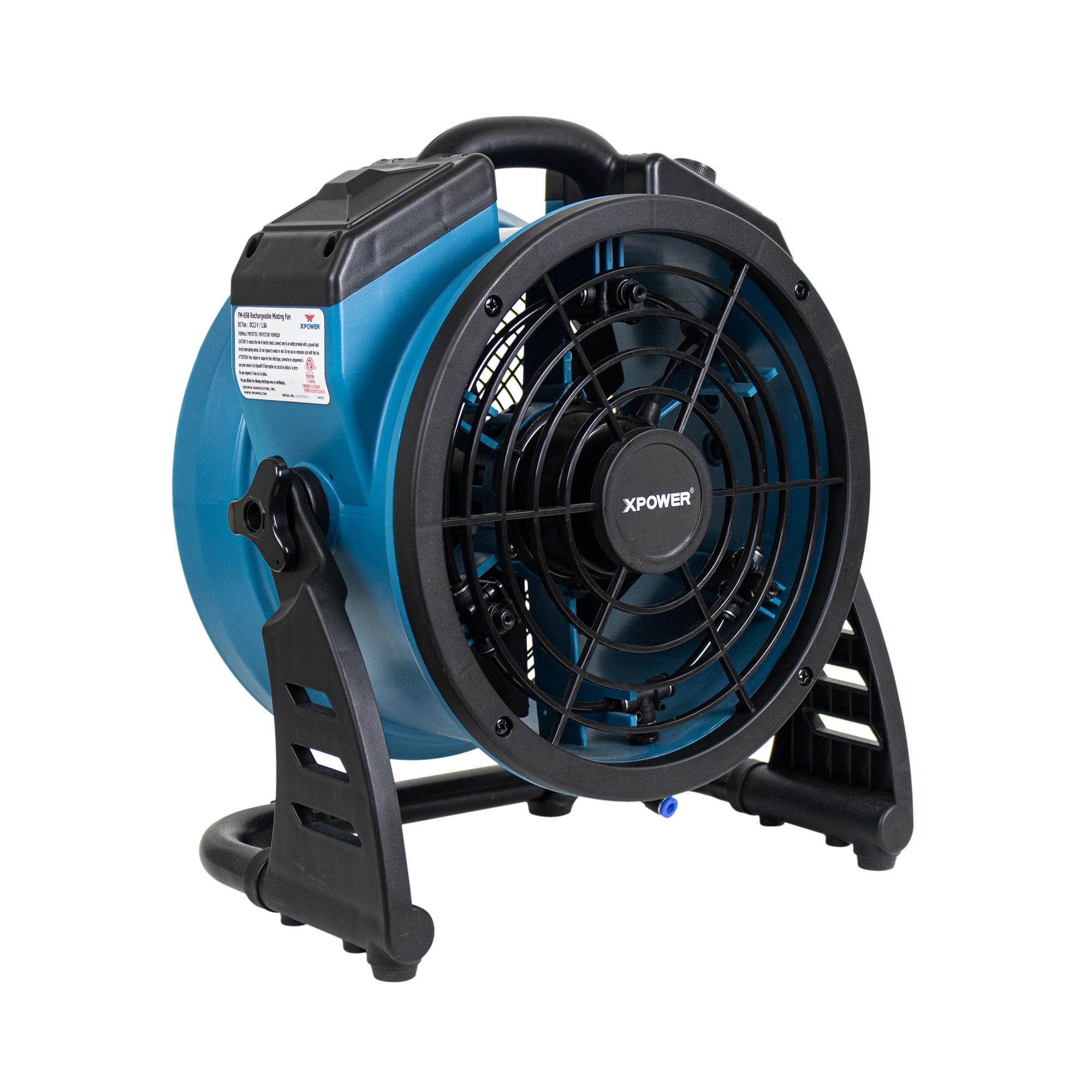 Xpower FM-65B 3-Speed Rechargeable 900 CFM Outdoor Misting Fan