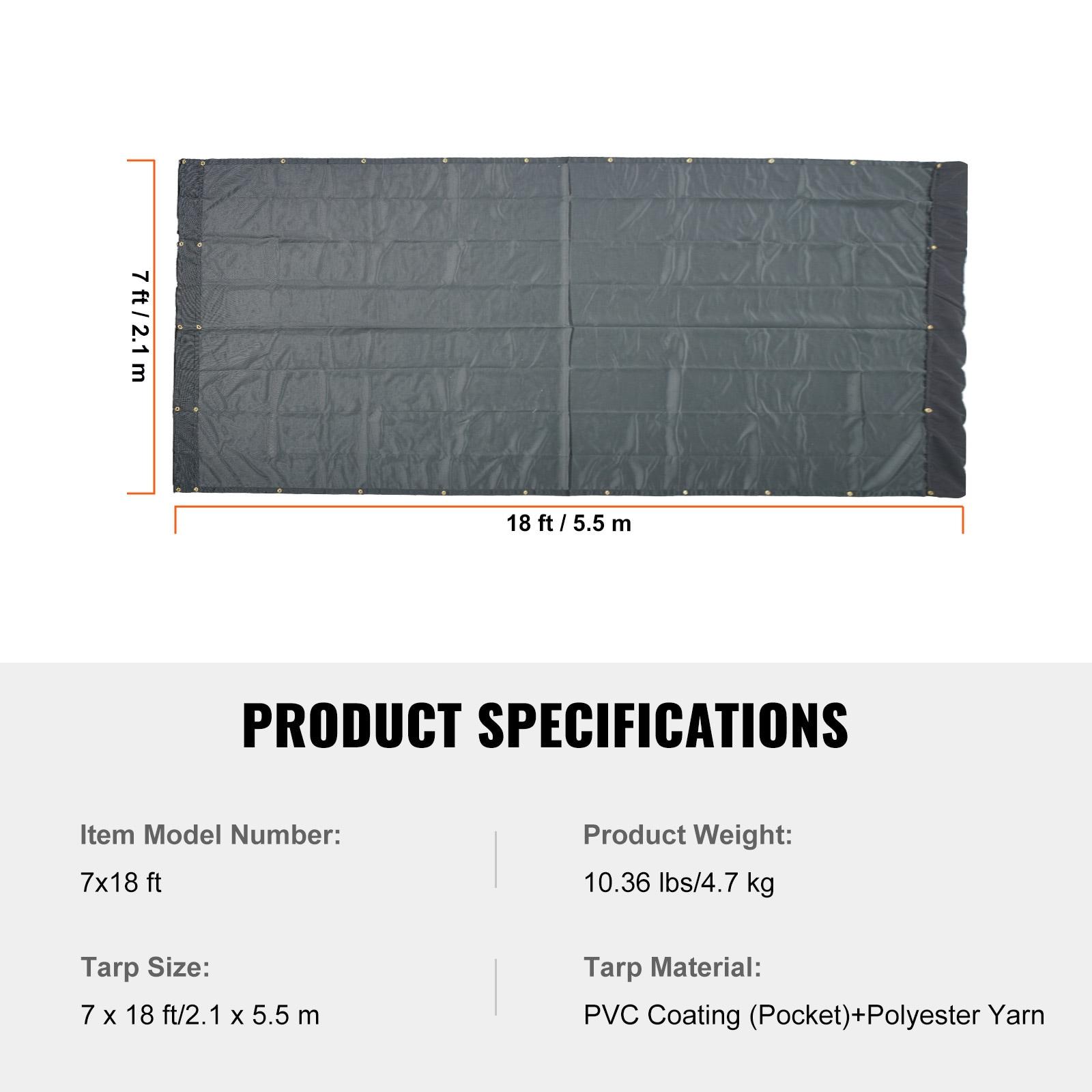 VEVOR 1'' Polyester Cover Retractable Trailer Awning