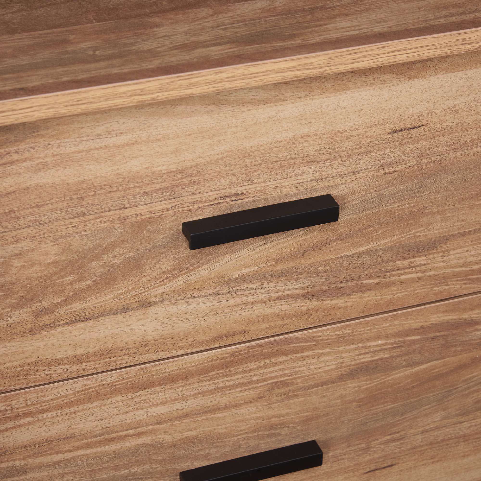 Manhattan Comfort Set of 3 Lee 2 Door and 2 Drawer Wardrobe Closets Golden Brown: Modular Storage Units, MDF Construction