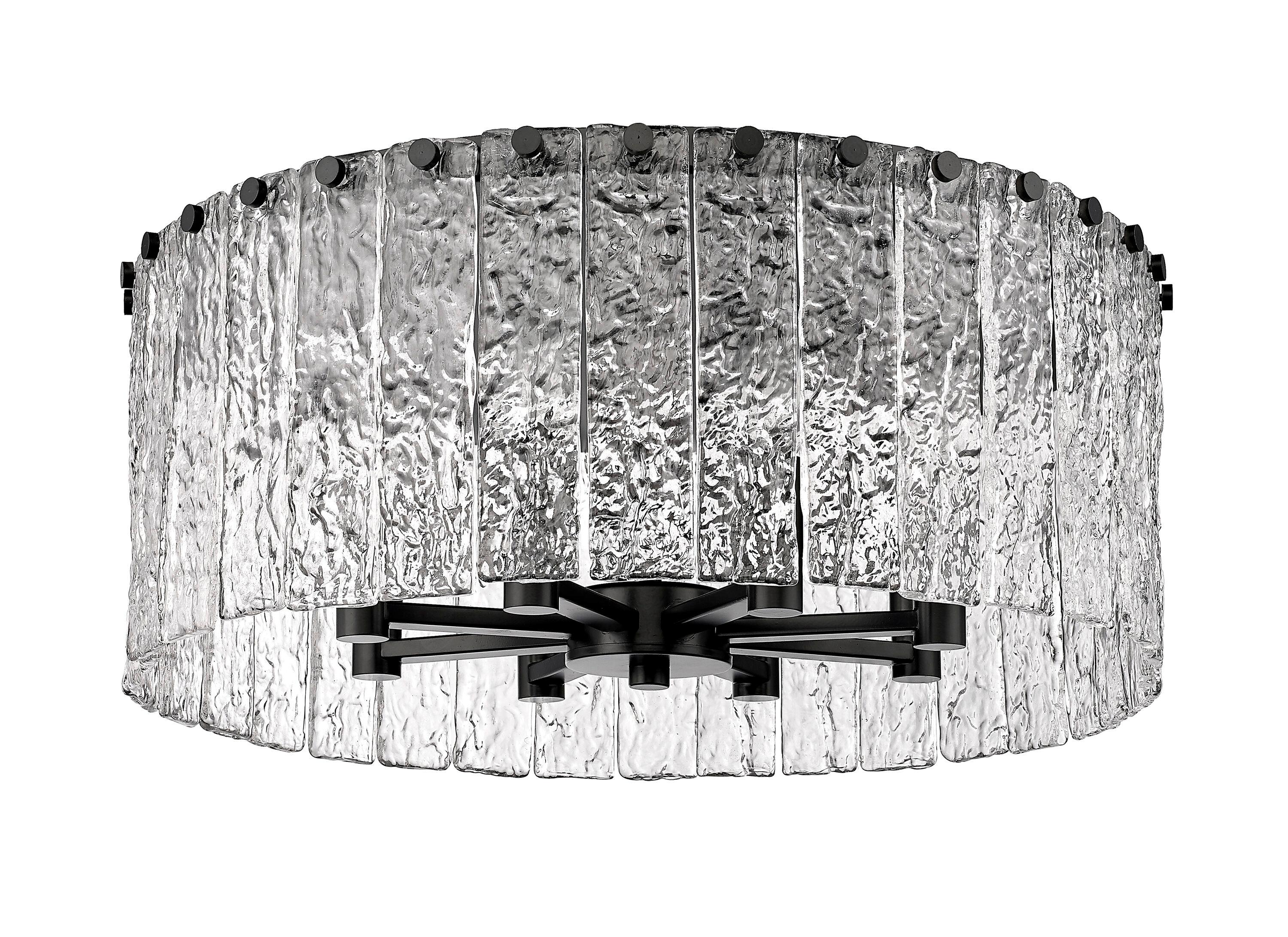 Z-Lite Glacier 8 - Light Flush Mount in  Matte Black