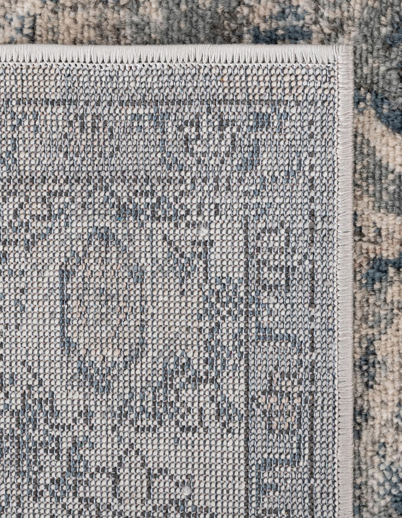 Unique Loom Portland Collection Area Rug - Canby (2'  x 8' Runner Gray/Blue)