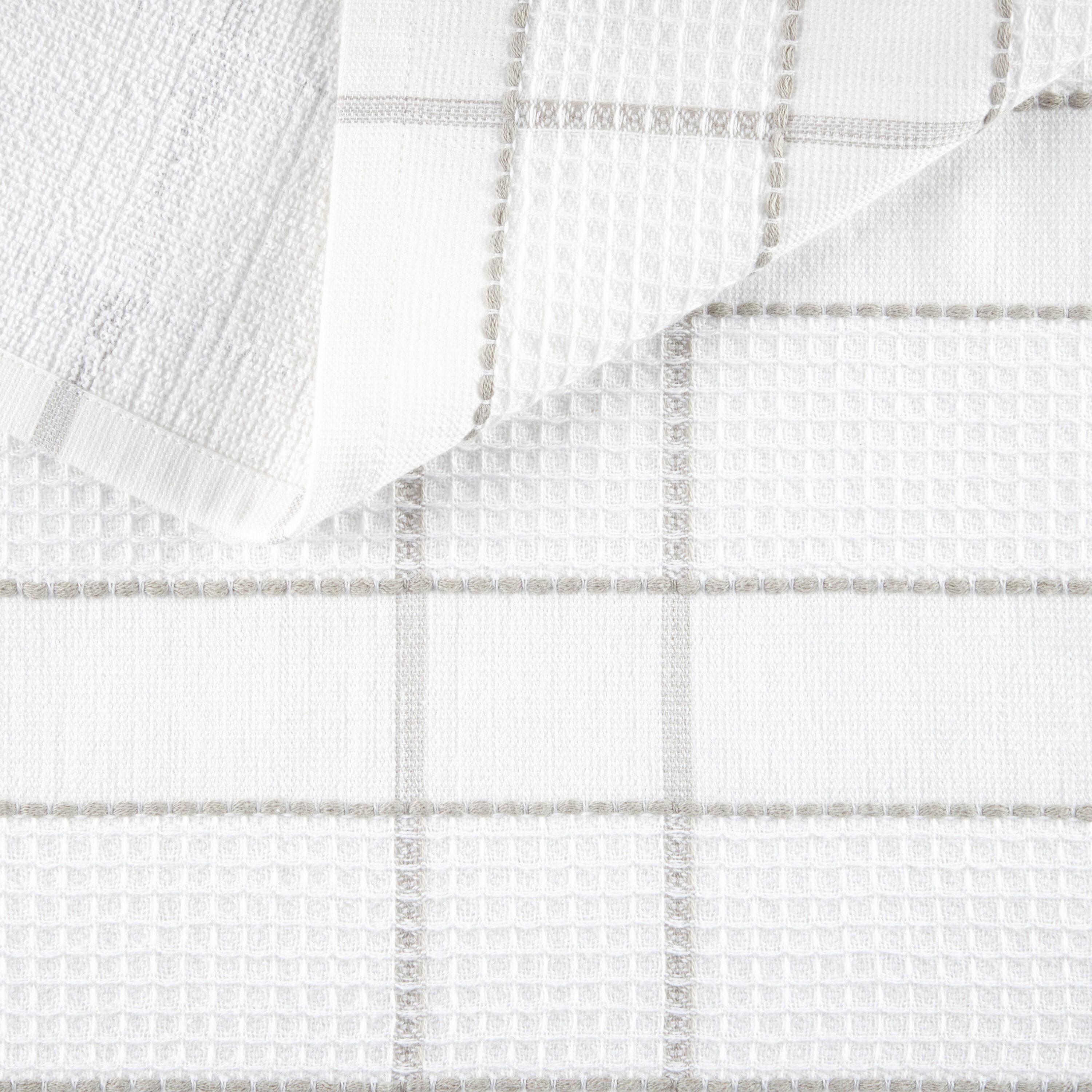Martha Stewart Martha Stewart Modern Waffle Kitchen Towel Set 6-Pack, Linen, 16"x28" (Set of 6)