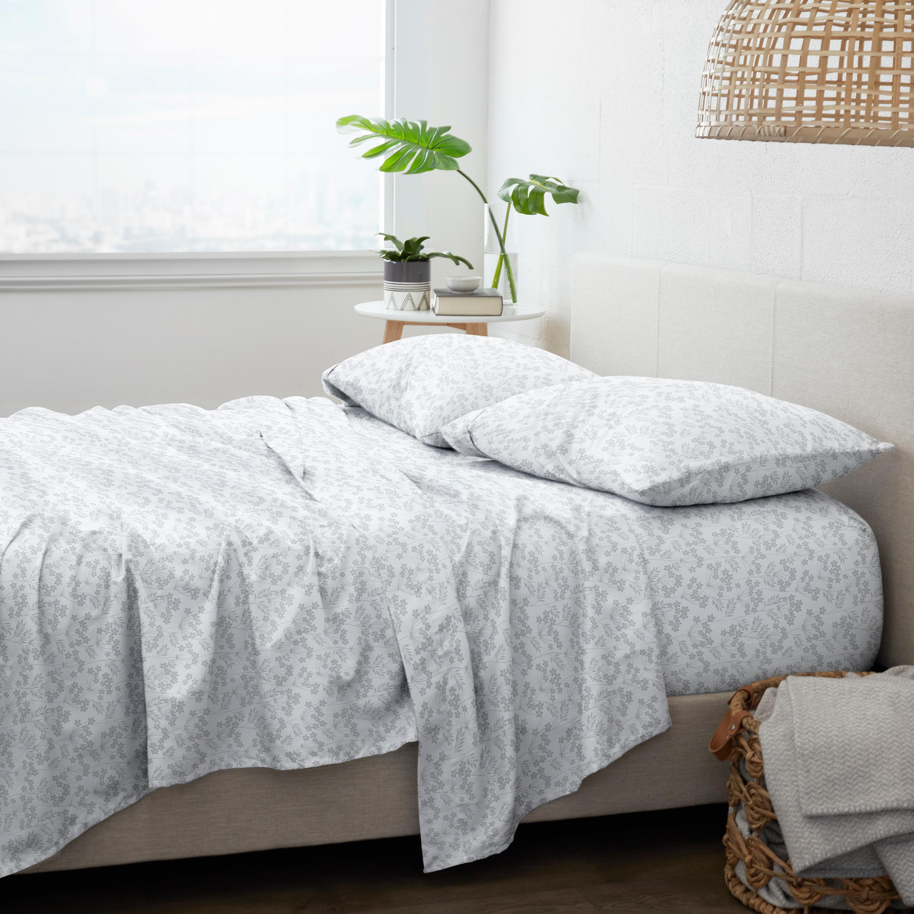 Chantilly Floral Pattern Microfiber Sheet Set