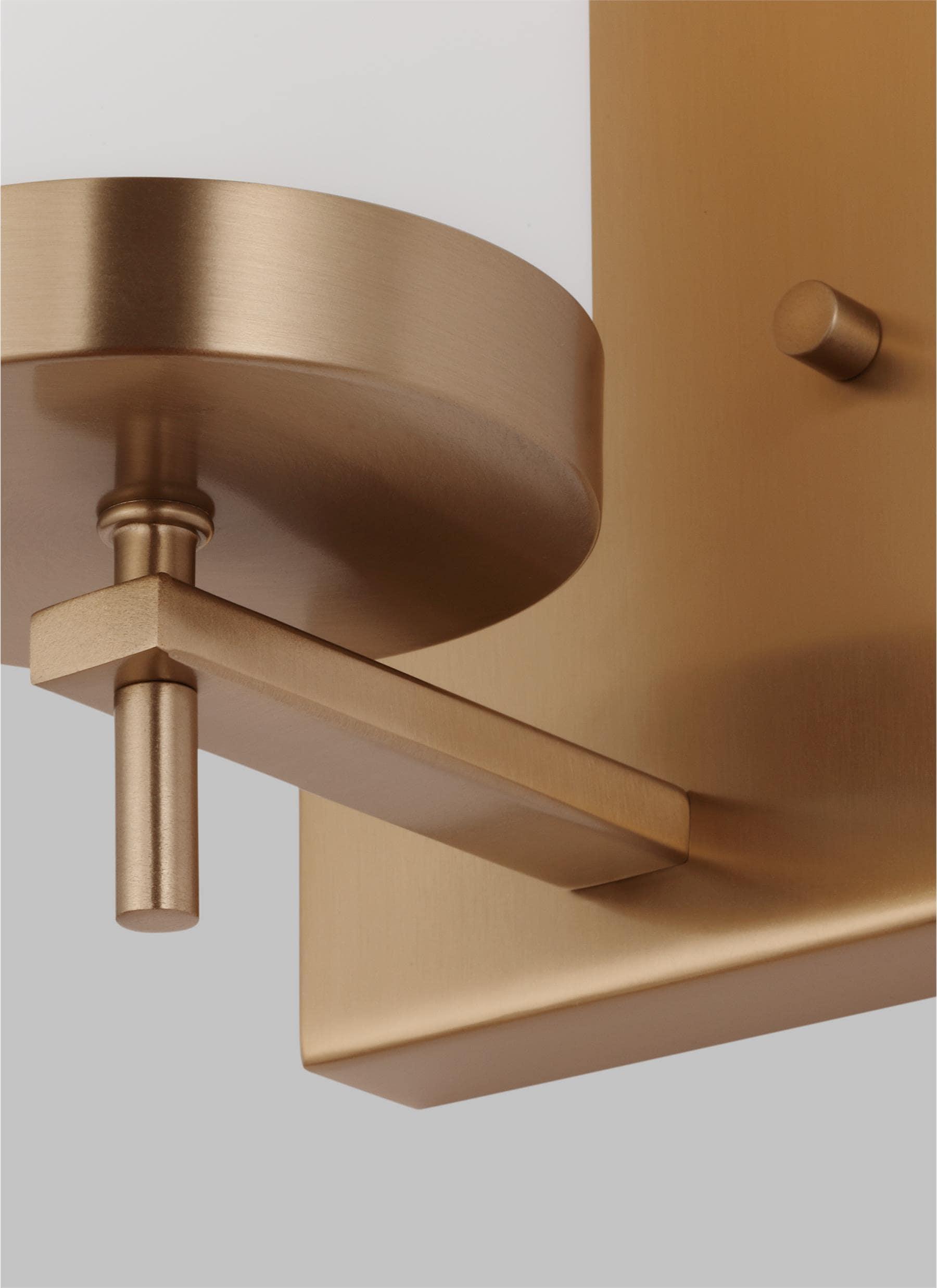 Zire Outdoor Dimmable Wall Sconce in Satin Brass and Black