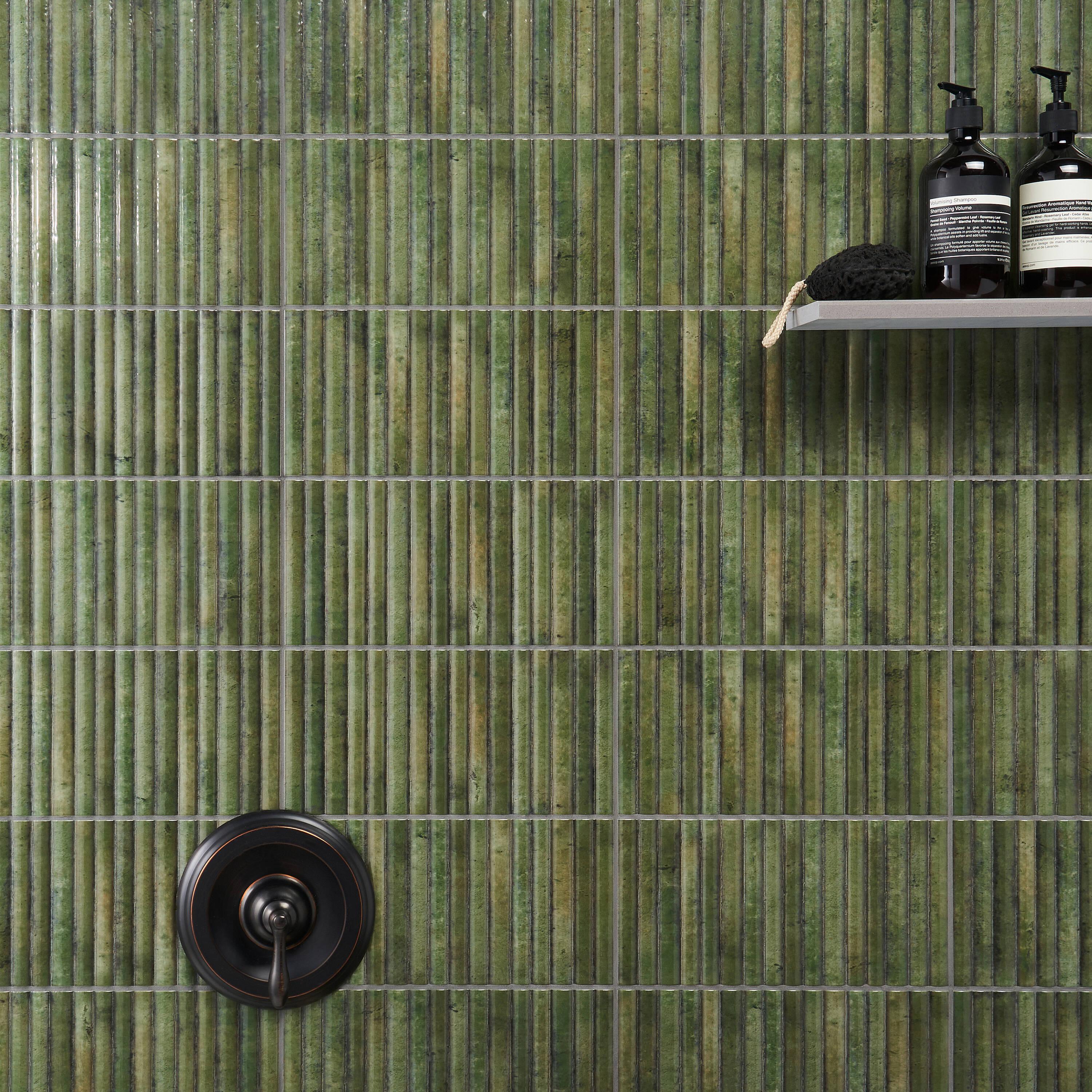 Canu 5.9 In. x 11.81 In. Polished Fluted Ceramic Subway Wall Tile (9.68 Sq. Ft. / Case)