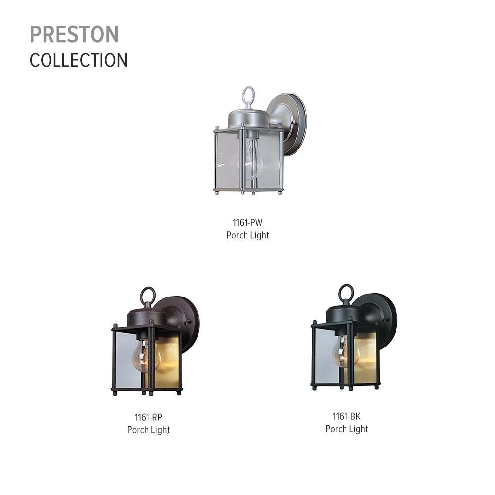 Designers Fountain 1161-RP Porch Outdoor Wall Lantern Sconce, 8in H, Rust Patina