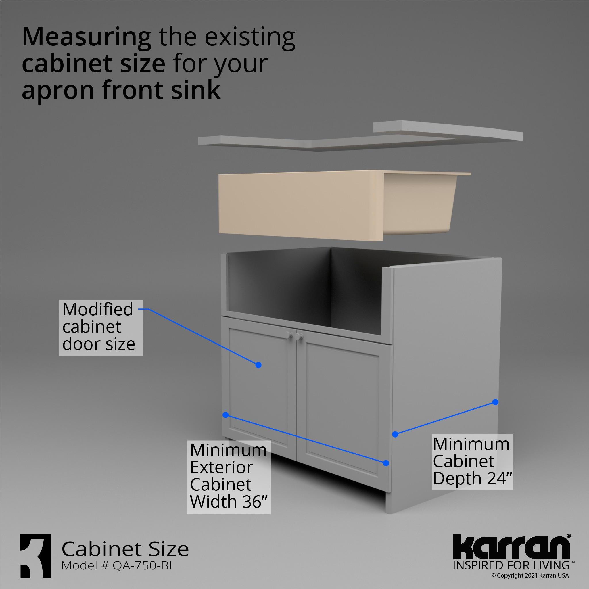 Karran Quartz 34'' X 21-1/4'' 50/50 Double Bowl Farmhouse/Apron Front Kitchen Sink Kit