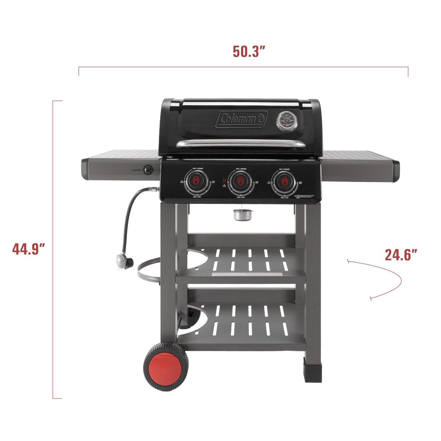 Coleman Cookout 3-Burner 36,000 BTU Propane BBQ Gas Grill with 535-Sq. In. Total Cooking Surface