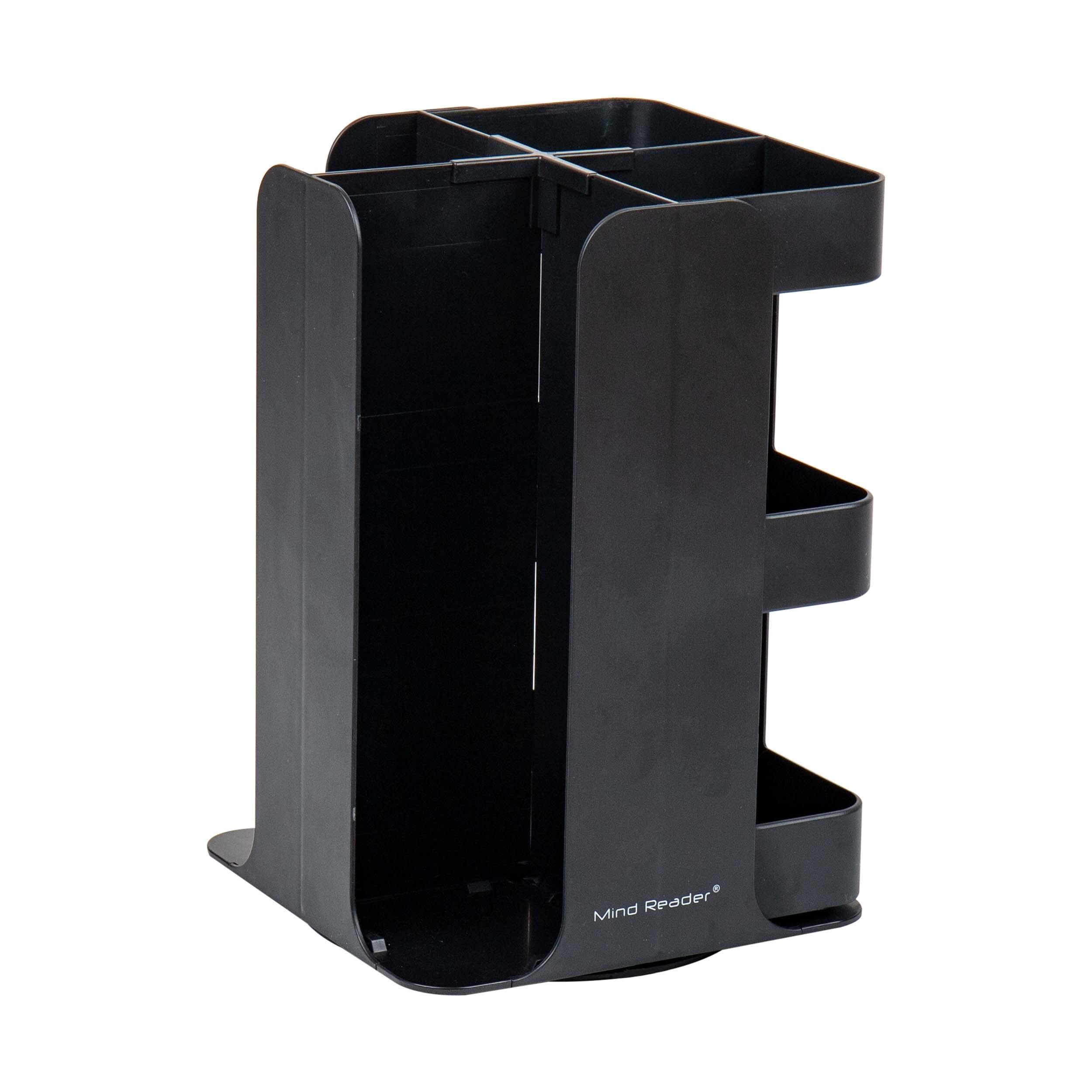 Mind Reader Mind Reader Cup Condiment Carousel, Countertop Organizer, Coffee Bar Accessories, Kitchen, Stirrers, 8"L x 8"W x 12"H