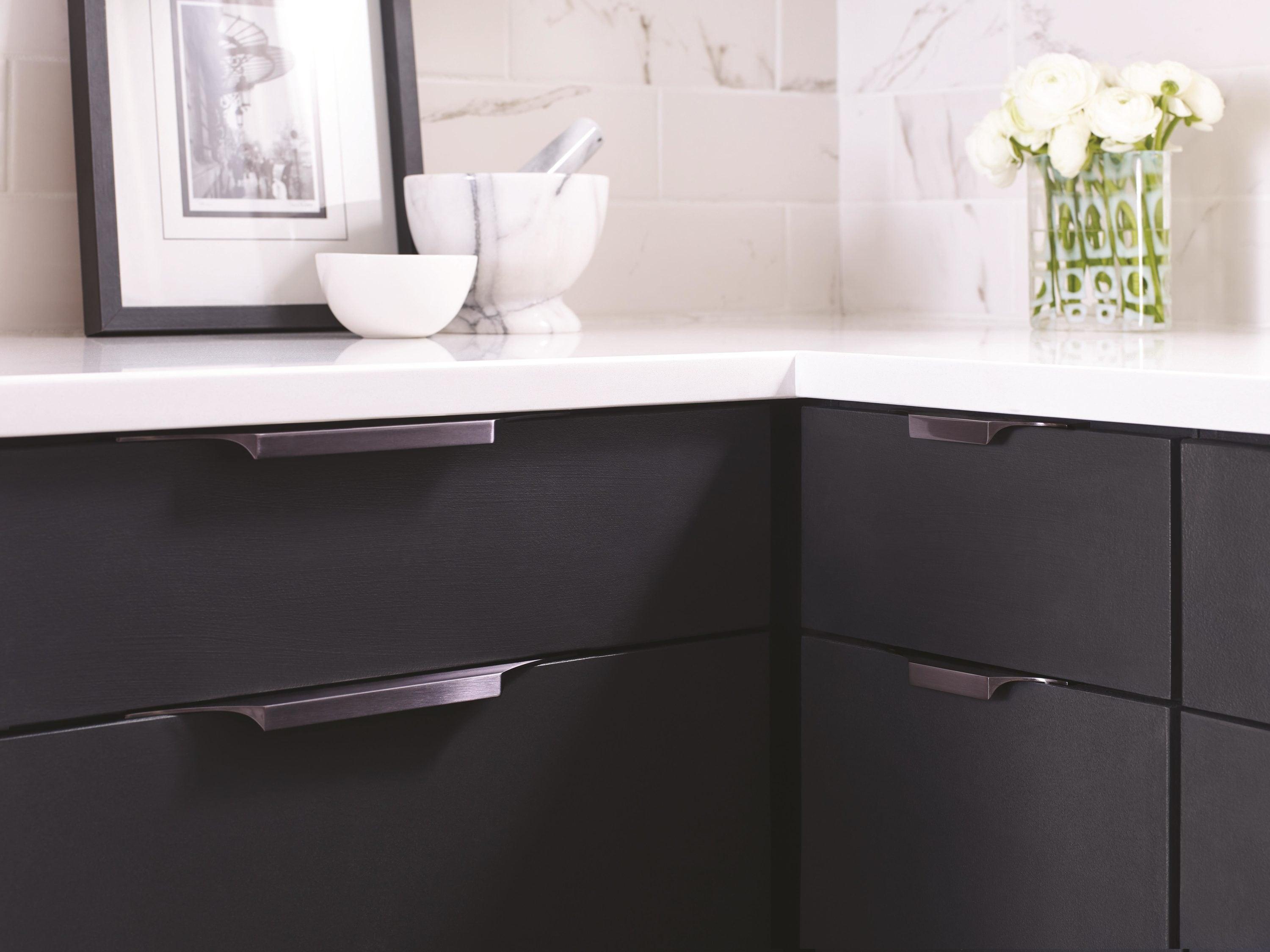 Polished Chrome Modern Cabinet Edge Pull with Mounting Hardware