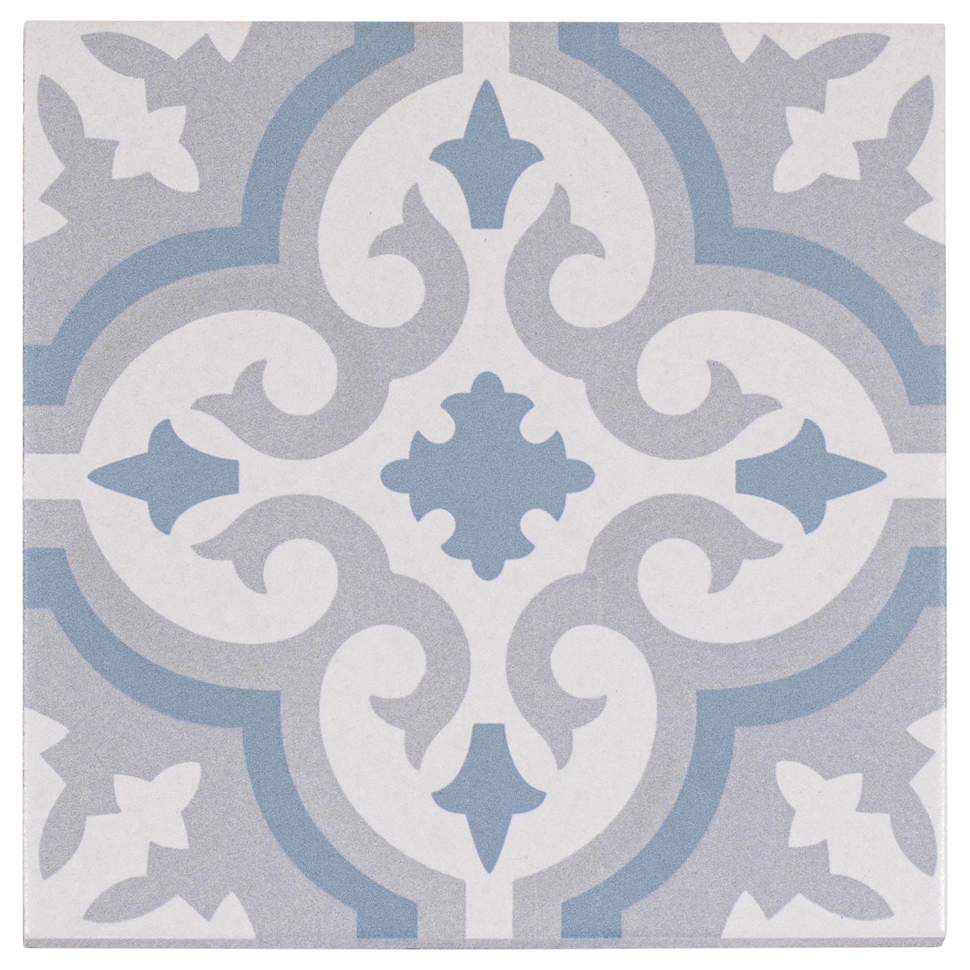 SAMPLE-Bliss 8" x 8" Porcelain Spanish / Moroccan Wall & Floor Tile