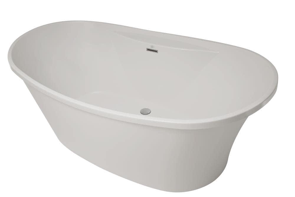 Breanne Studio 60" x 36" Freestanding Soaking Acrylic Bathtub