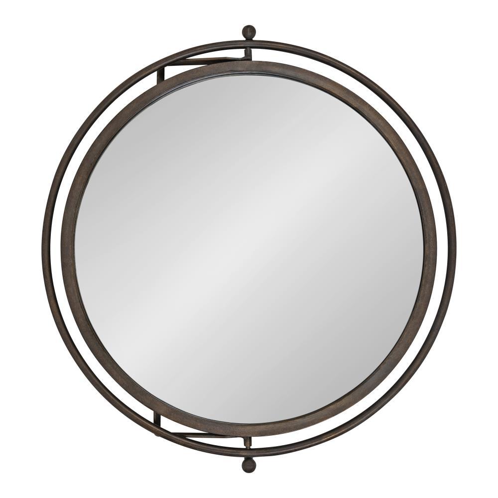 21"x23" Baron Pivot Decorative Wall Mirror Silver - Kate & Laurel All Things Decor: Swivel Rod, Easy Mount