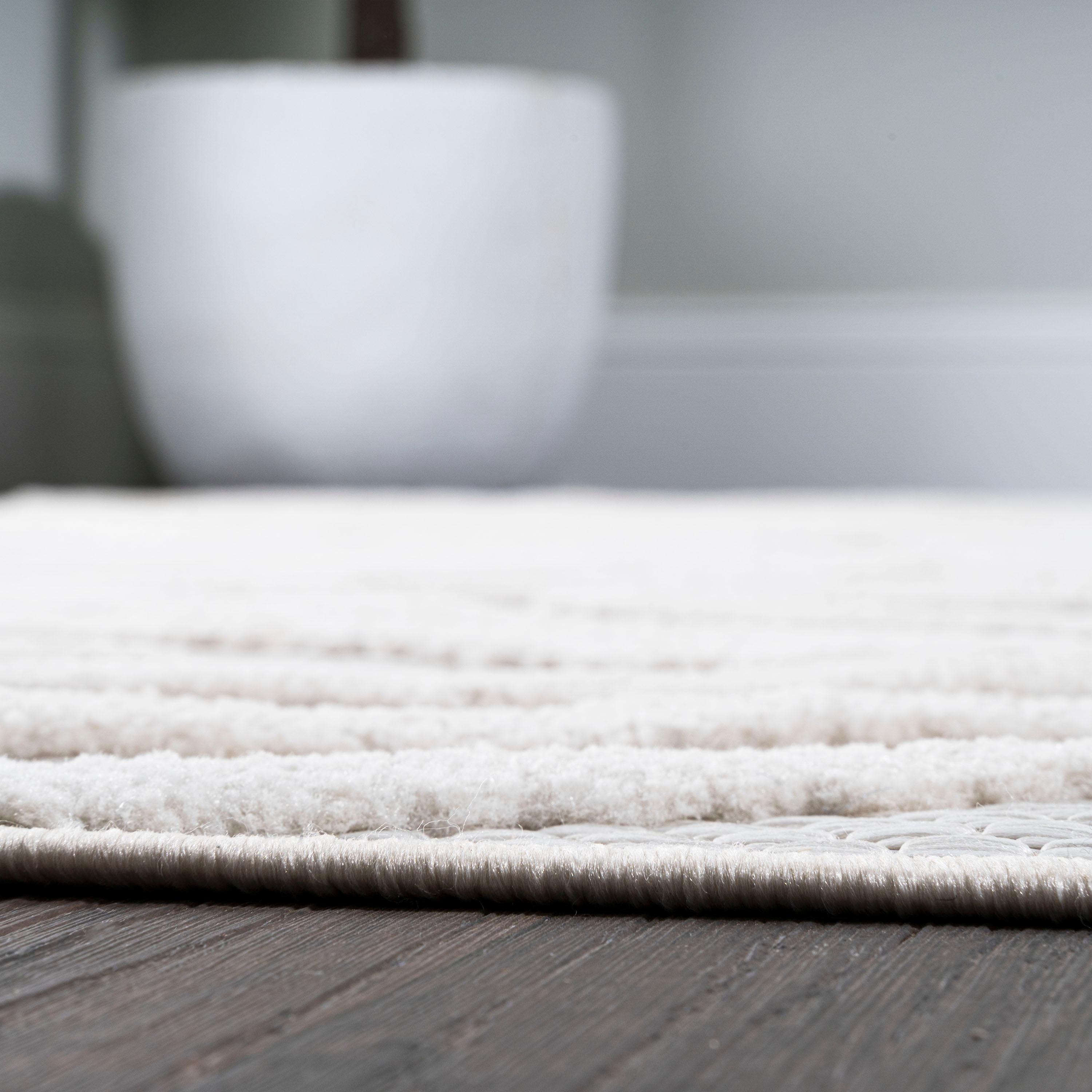 5' x 5' Balansat Moroccan Diamond Indoor/Outdoor Area Rug, Ivory - JONATHAN Y