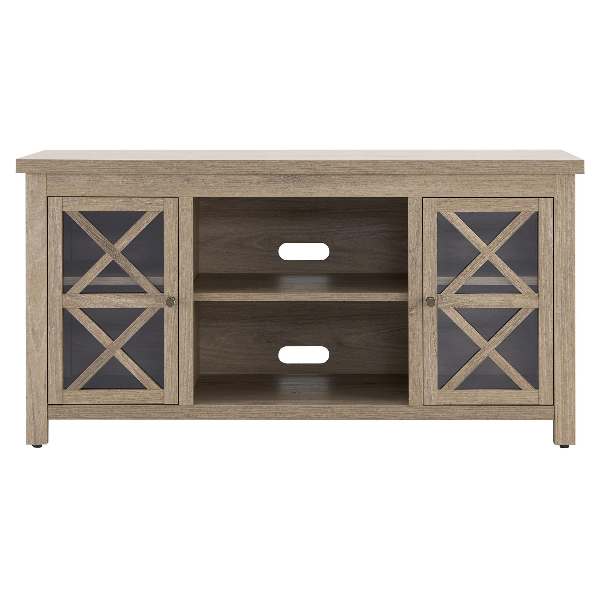 Evelyn&Zoe Colton Rectangular TV Stand for TV's up to 55", Antiqued Gray Oak