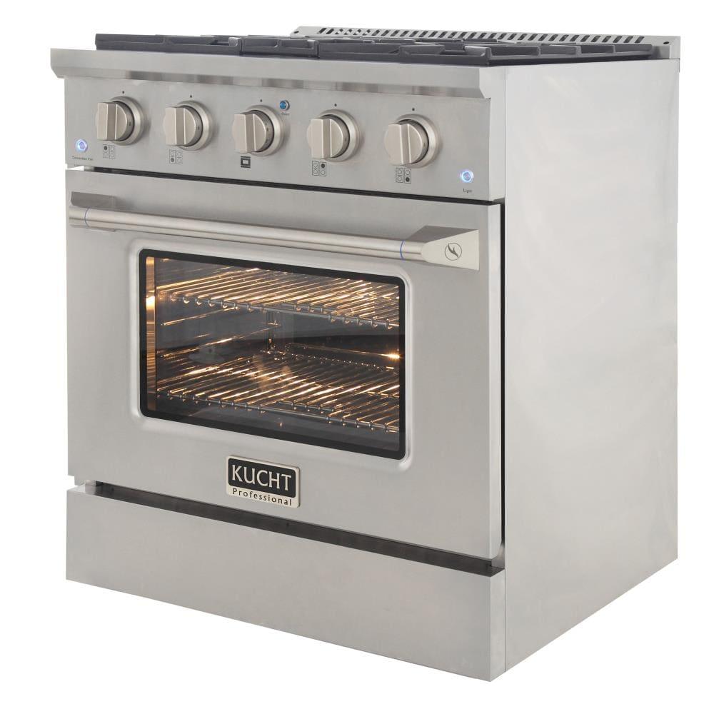 30-Inch Stainless Steel Dual-Fuel Convection Gas Range