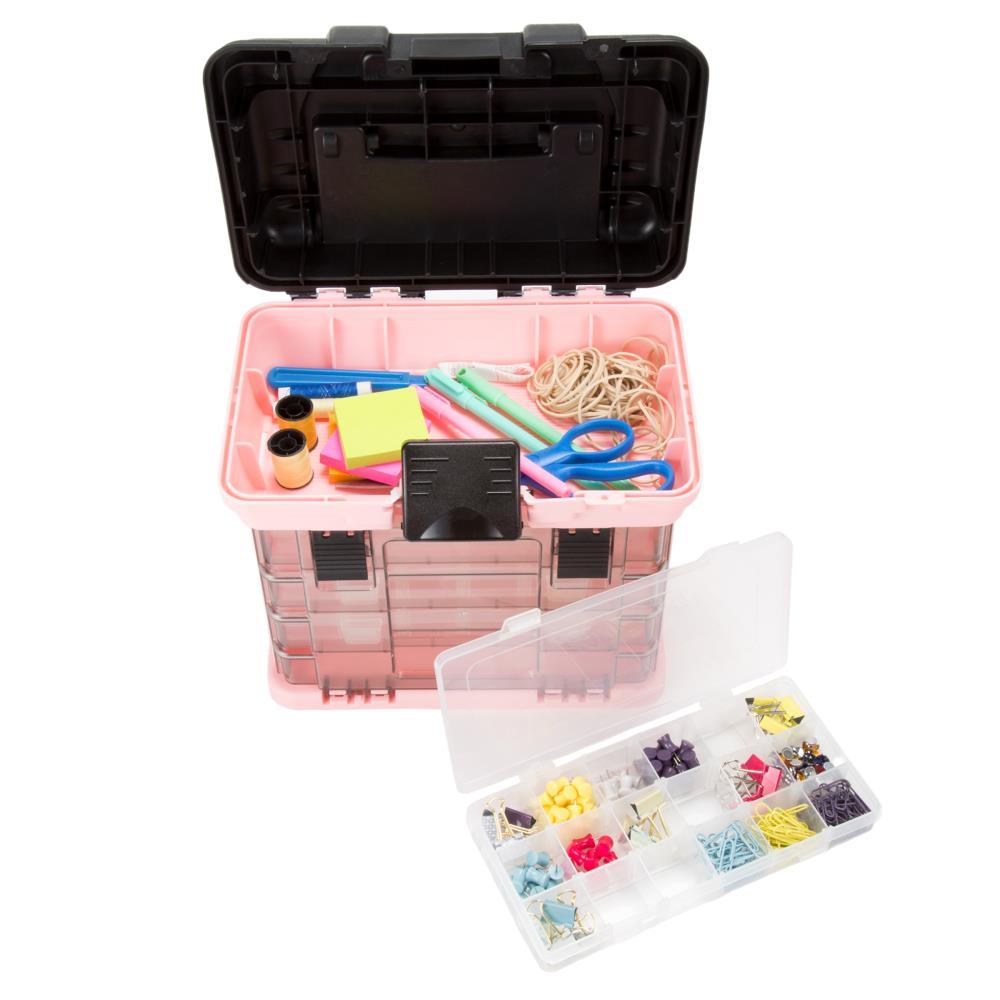 Stalwart Portable Tool Box - Small Parts Organizer and Customizable Compartment for Hardware, Crafts