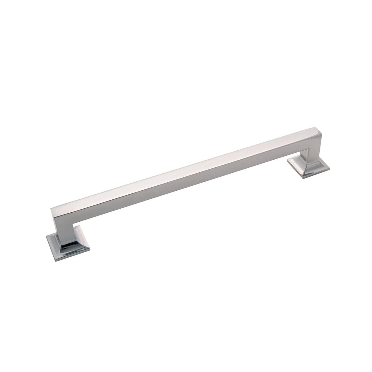 Polished Nickel 10-inch Modern Cabinet Handle with Mounting Hardware