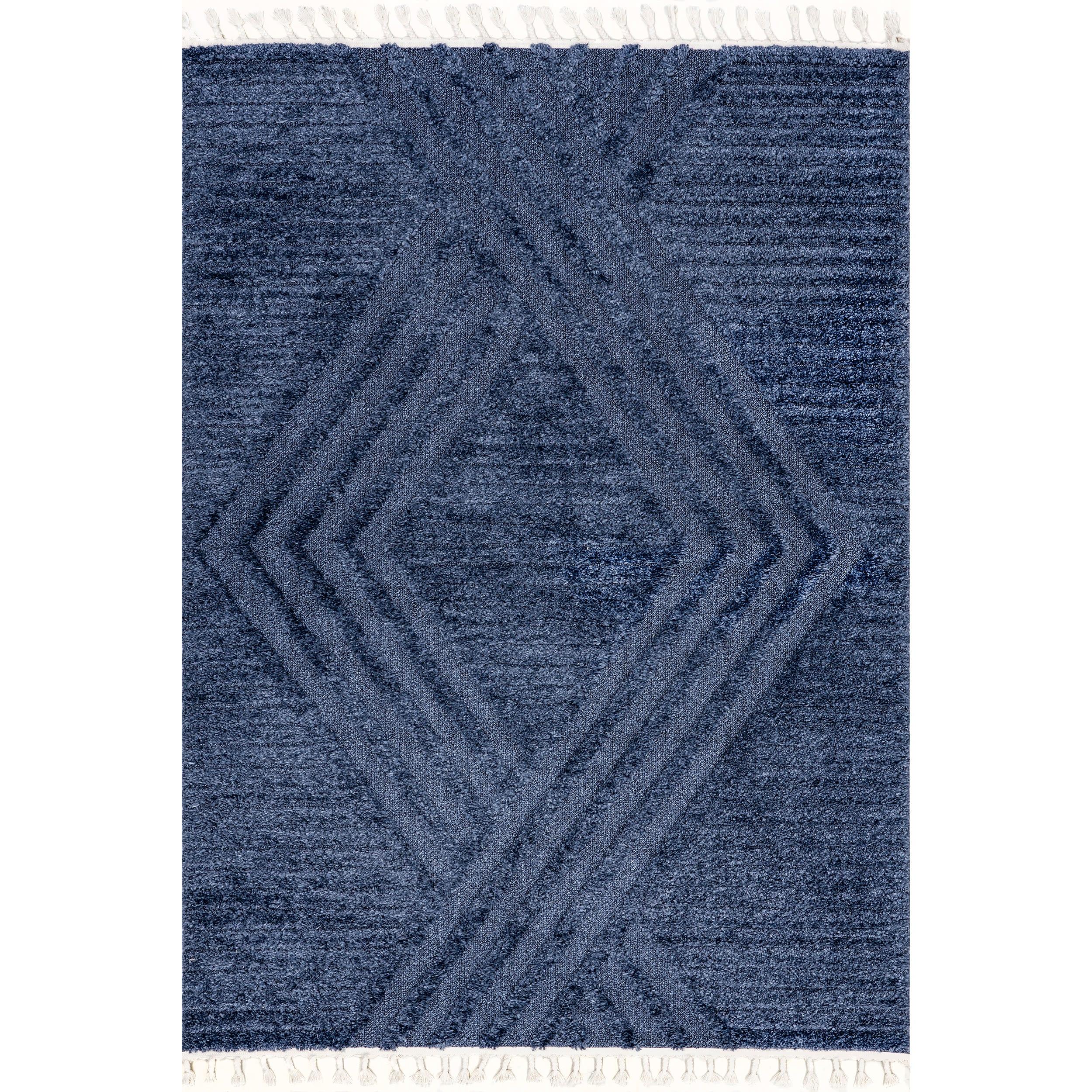 Nuloom Risette Solid 5x8 Shag Indoor Area Rug for Living Room Bedroom Dining Room Nursery, Blue