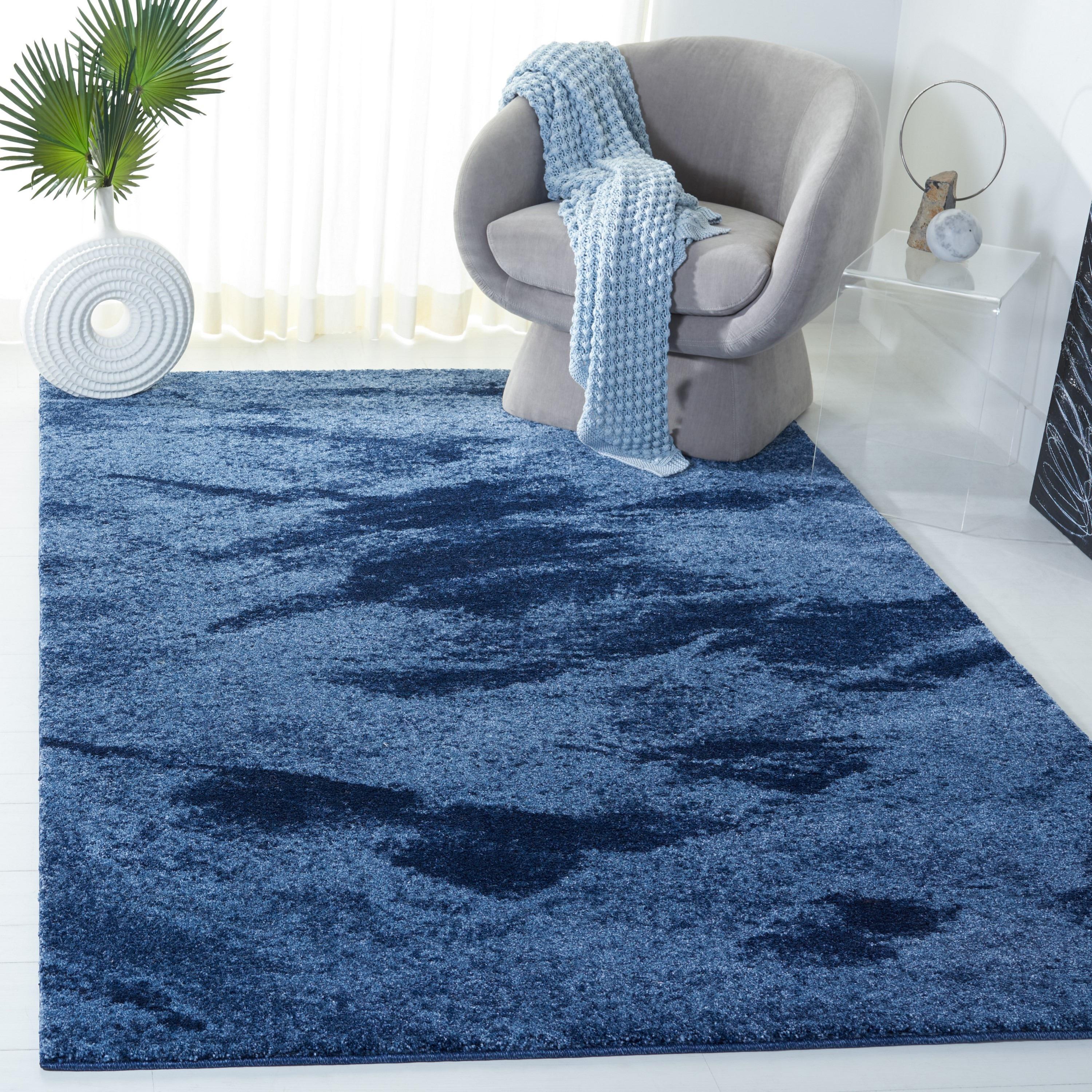 Retro RET2891 Power Loomed Indoor Area Rug - Light Blue/Blue - 8'x8' - Safavieh.