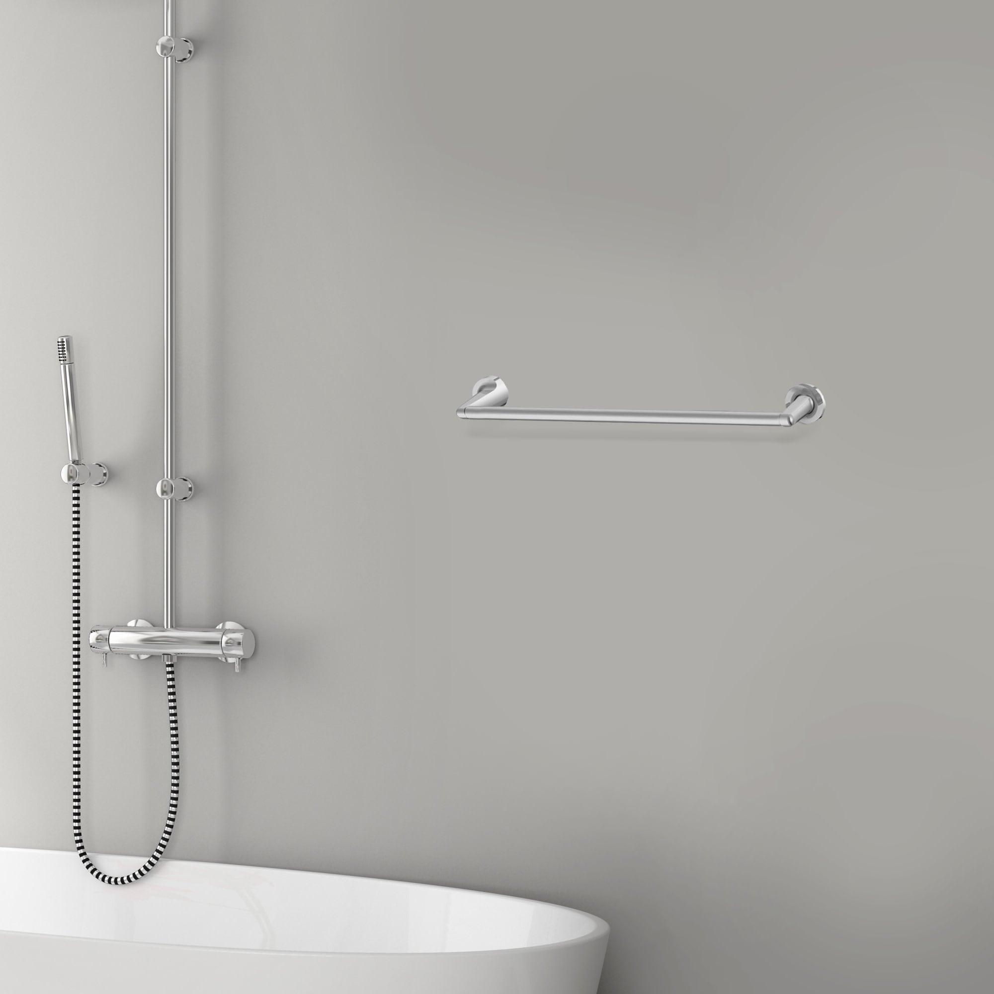 Design House 558114 Alta Bay Transitional 18-inch Towel Bar for Bathroom Bedroom Closet or Kitchen, Polished Chrome