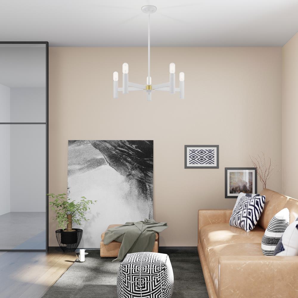 Livex Lighting Copenhagen 5 - Light Chandelier in  White