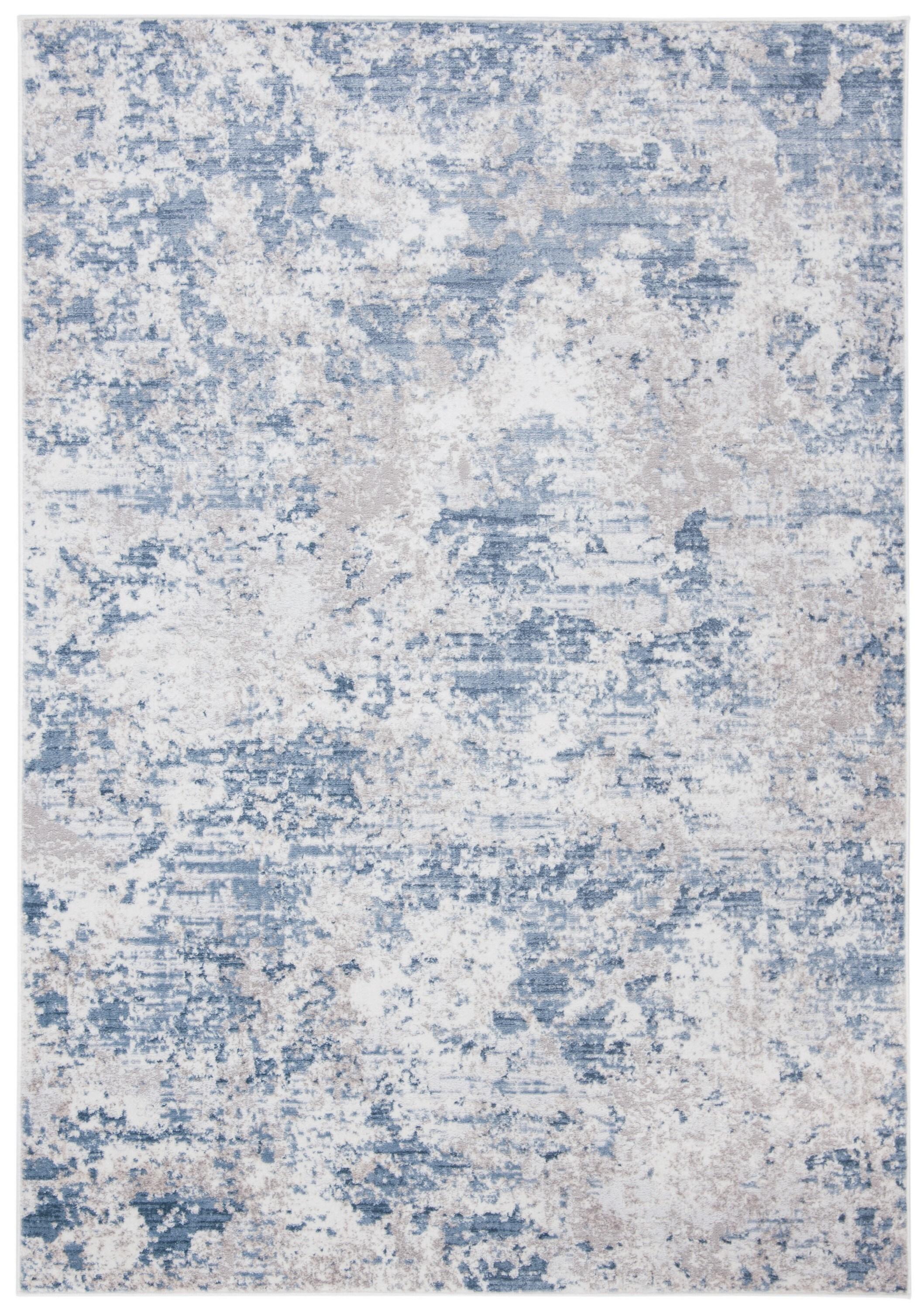 Amelia 700 ALA705 Machine Made Loomed Area Rug - Grey/Blue - 6'-0" x 9'-0" - Safavieh